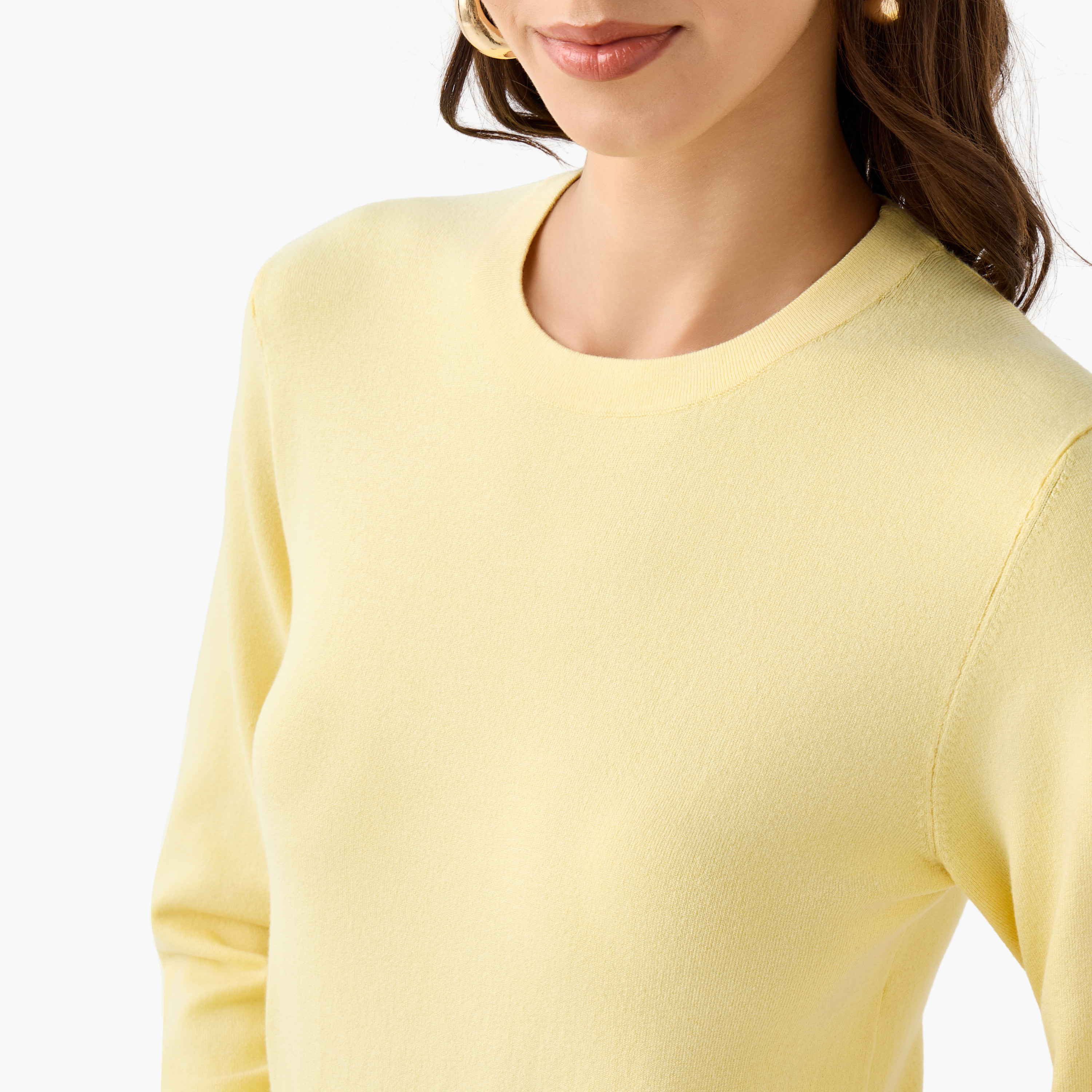 كنزة بياقة ضيقة وقصة عادية-women-clothing-cardigansandjumpers-jumpers-image-2