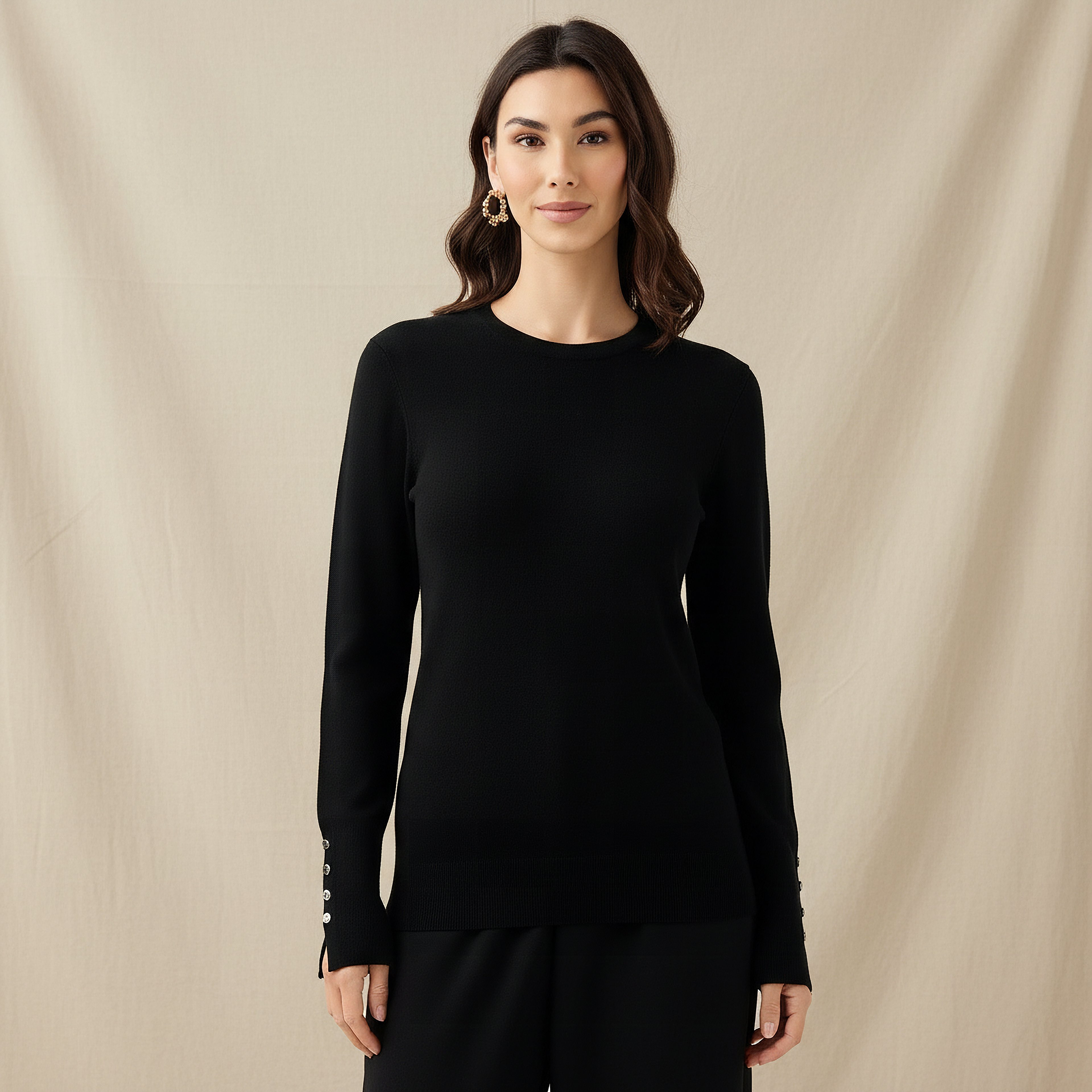 كنزة بياقة ضيقة وقصة عادية-women-clothing-cardigansandjumpers-jumpers-image-5