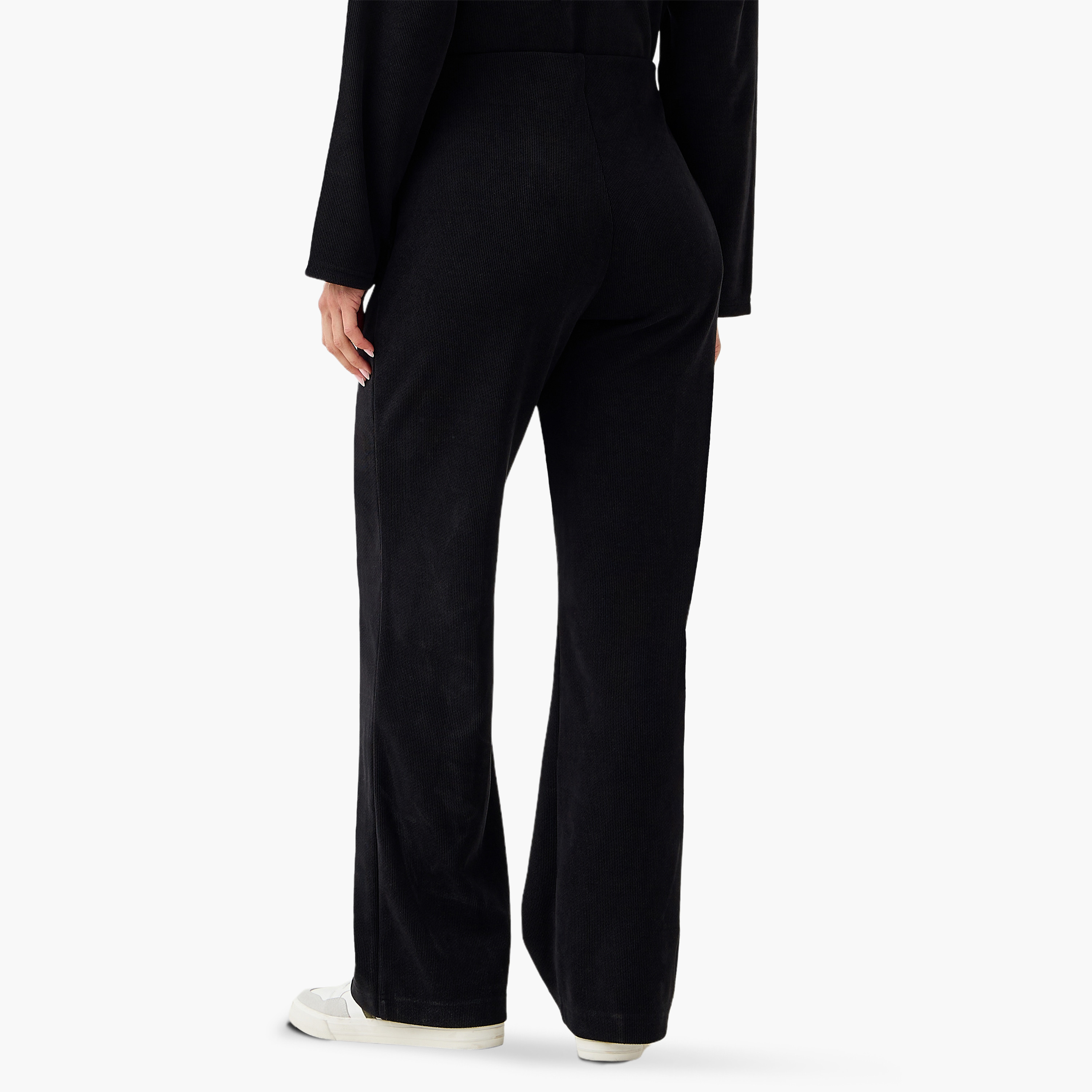 Regular Fit Flexi Waist Corduroy Ribbed Pants-women-clothing-bottoms-joggers-image-4