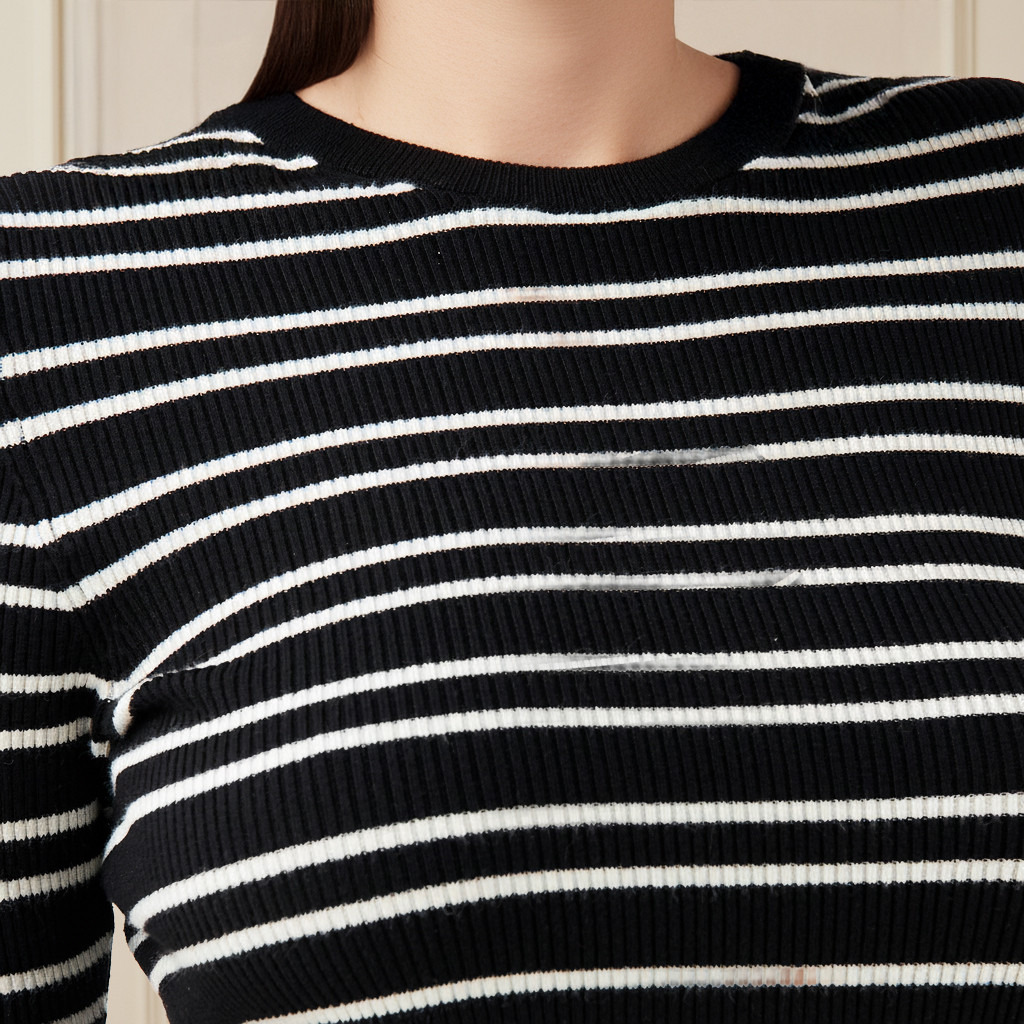 كنزة مخططة بياقة ضيقة-women-clothing-cardigansandjumpers-jumpers-image-1