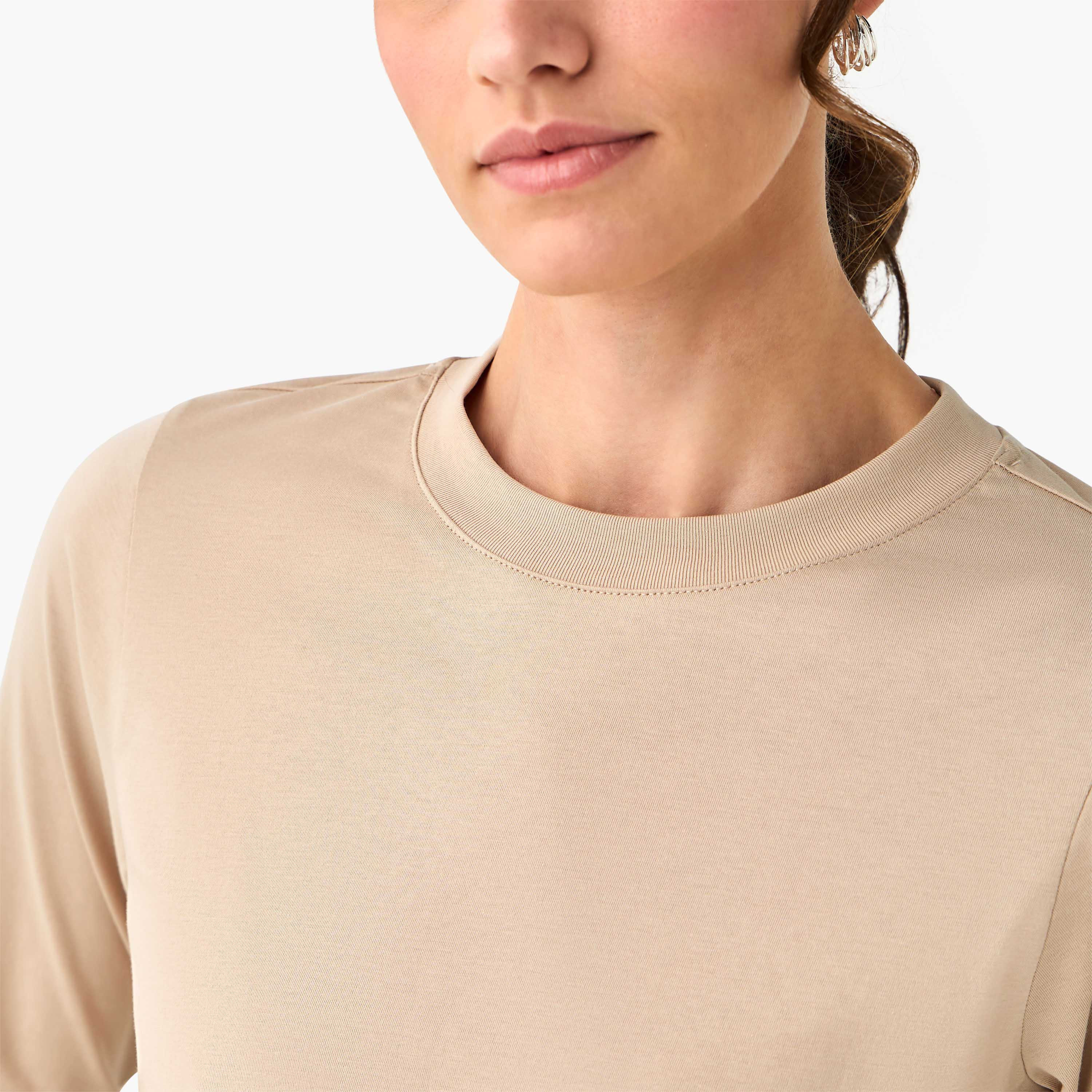 Regular Fit Longline T-shirt with Slit Detail-women-clothing-tshirts-image-4