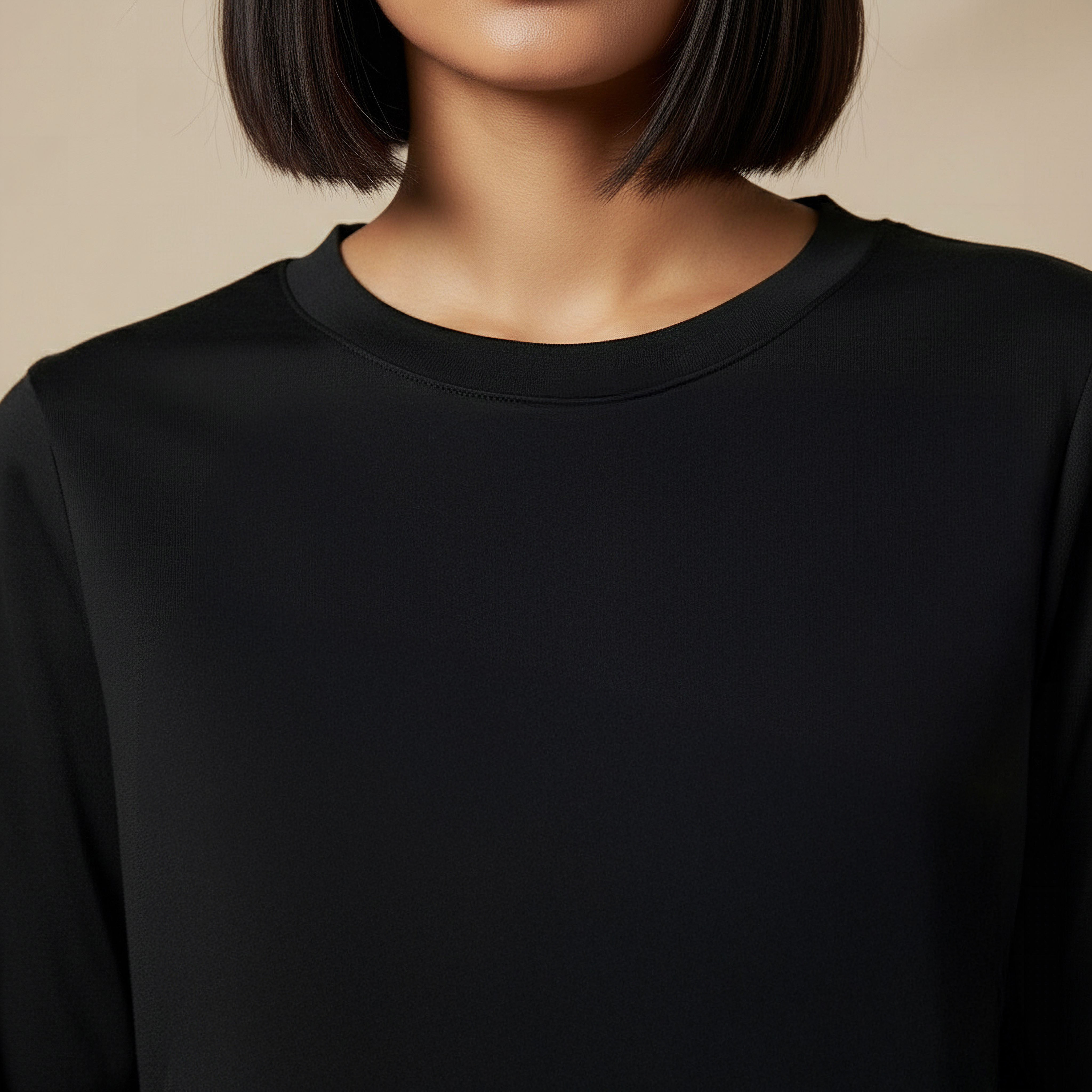 Regular Fit Longline T-shirt with Slit Detail-women-clothing-tshirts-image-3