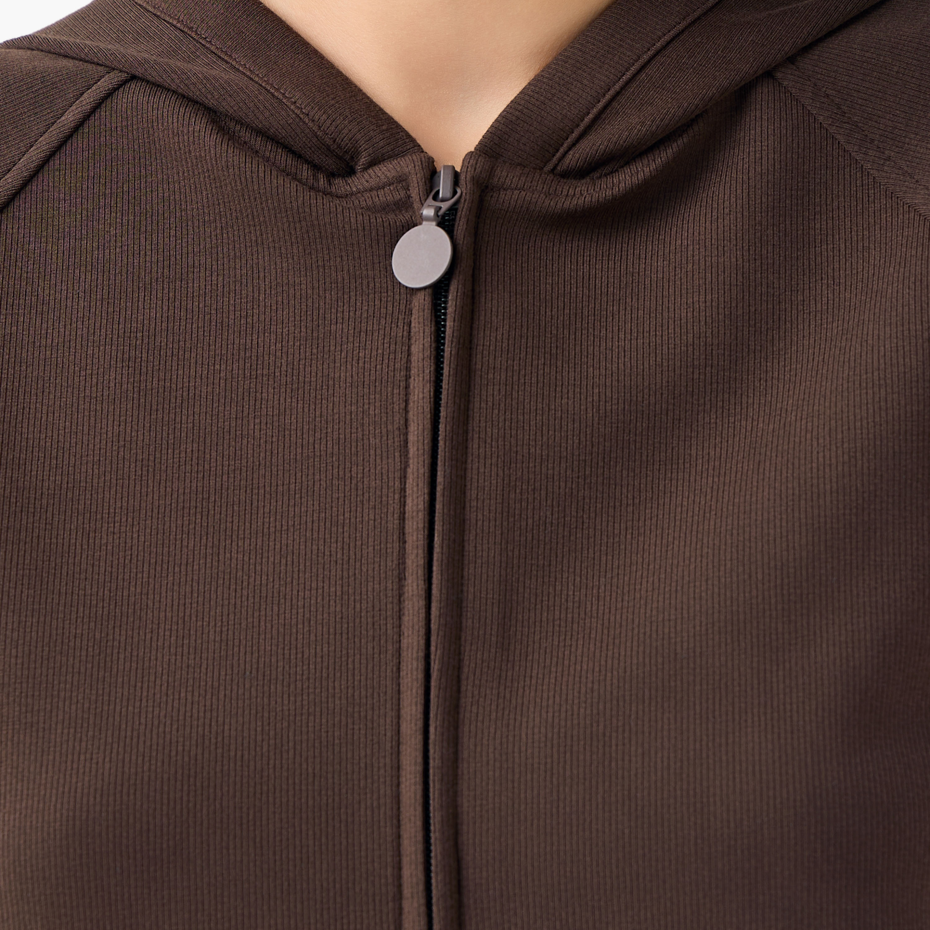 Hoodie with Ribbed Design-women-winterwear-hoodiesandsweatshirts-hoodies-image-4