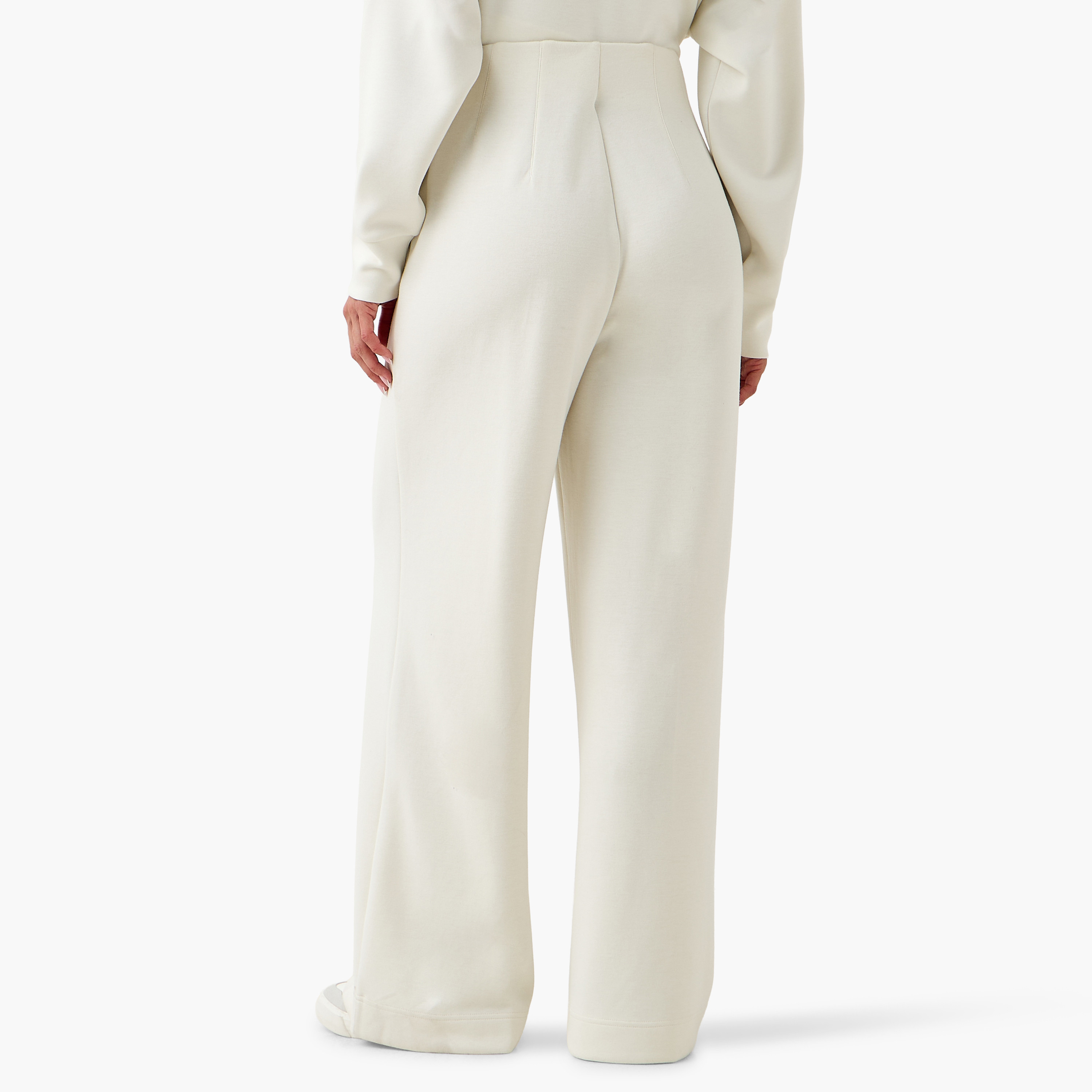 Regular Fit Flexi Waist Soft Touch Wide Leg Pants with Pintuck Detail-women-clothing-bottoms-joggers-image-4