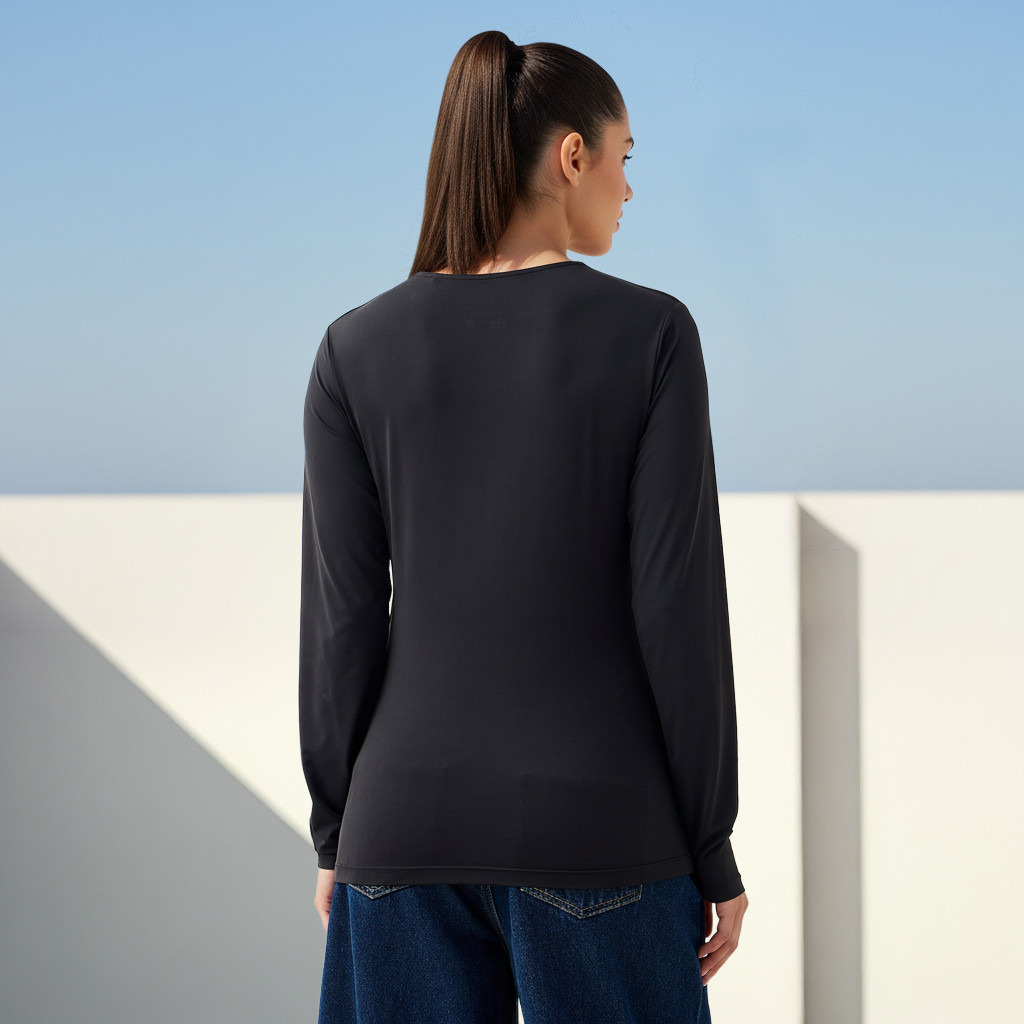 Regular Fit T-shirt with Long Sleeves-women-clothing-tshirts-image-3