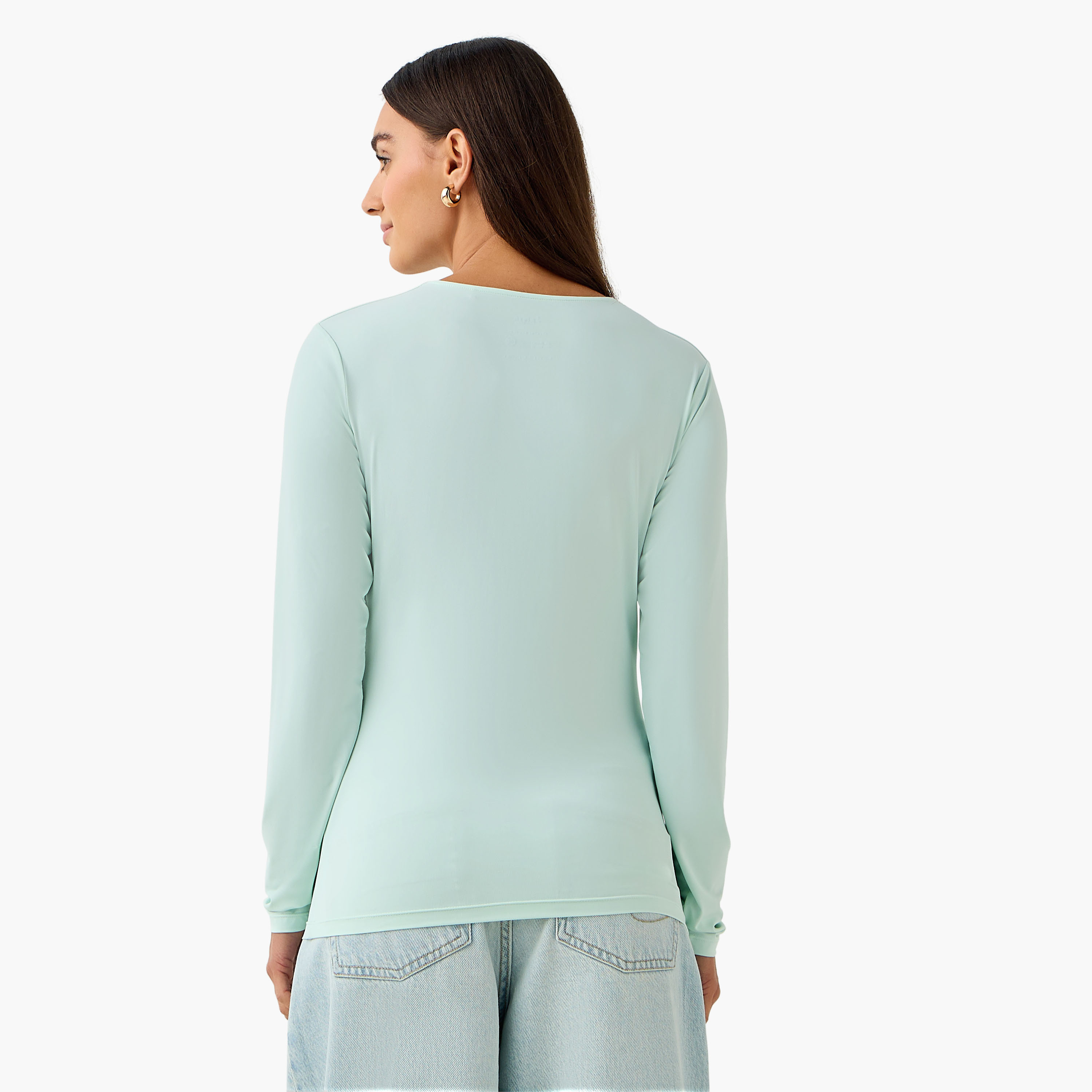 Regular Fit T-shirt with Long Sleeves-women-clothing-tshirts-image-3