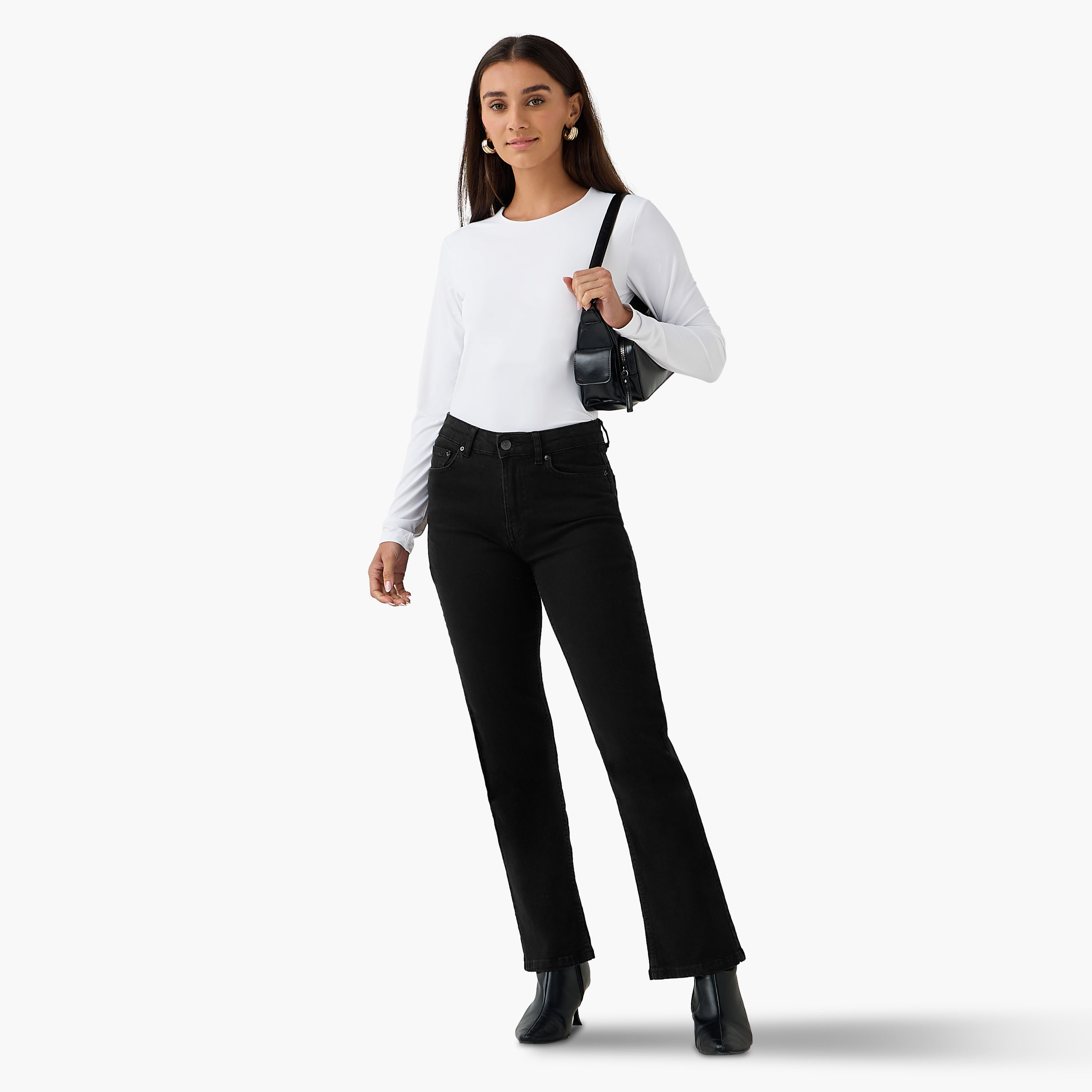 Regular Fit T-shirt with Long Sleeves-women-clothing-tshirts-image-2