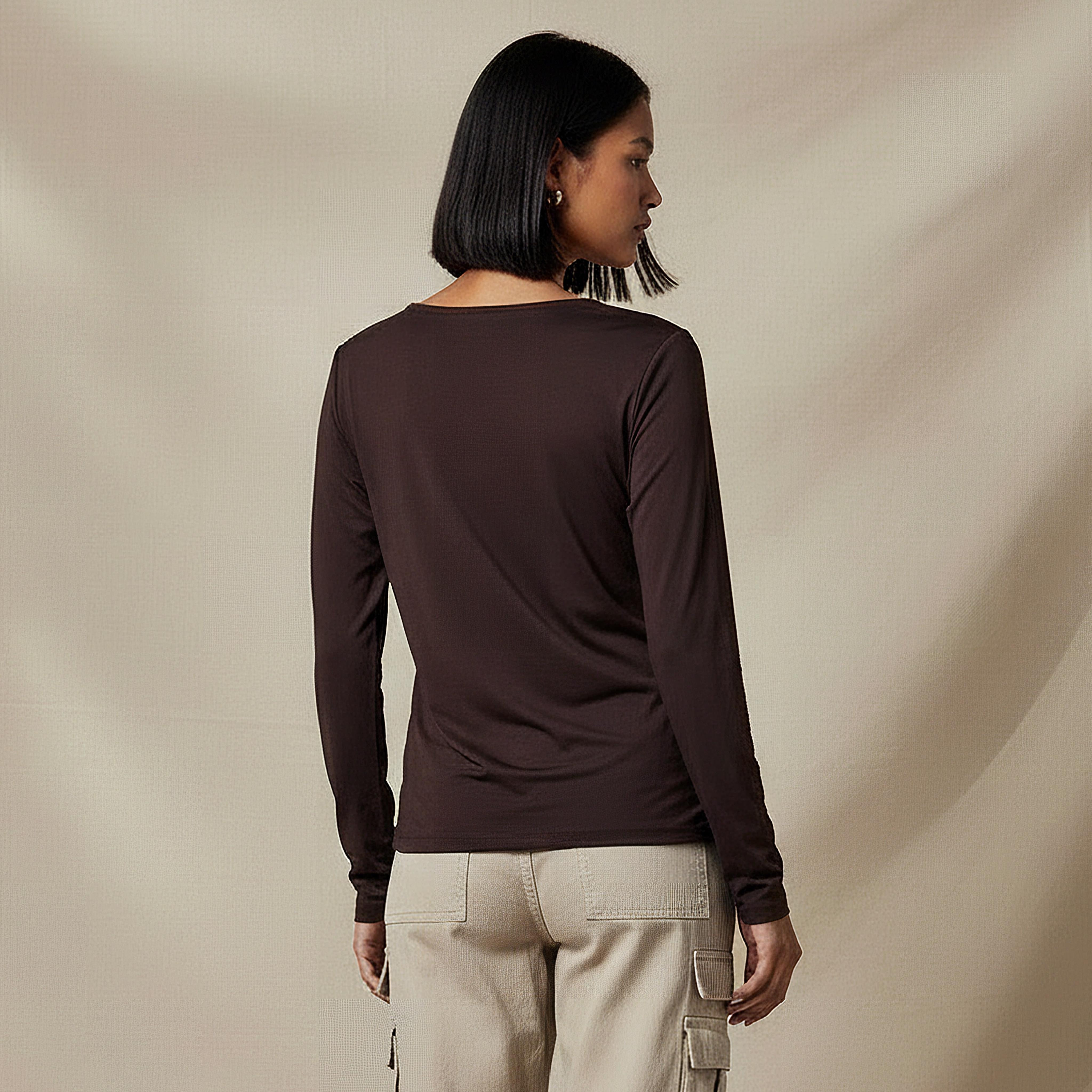 تيشيرت برقبة مربعة وقصة عادية-women-clothing-tshirts-image-4
