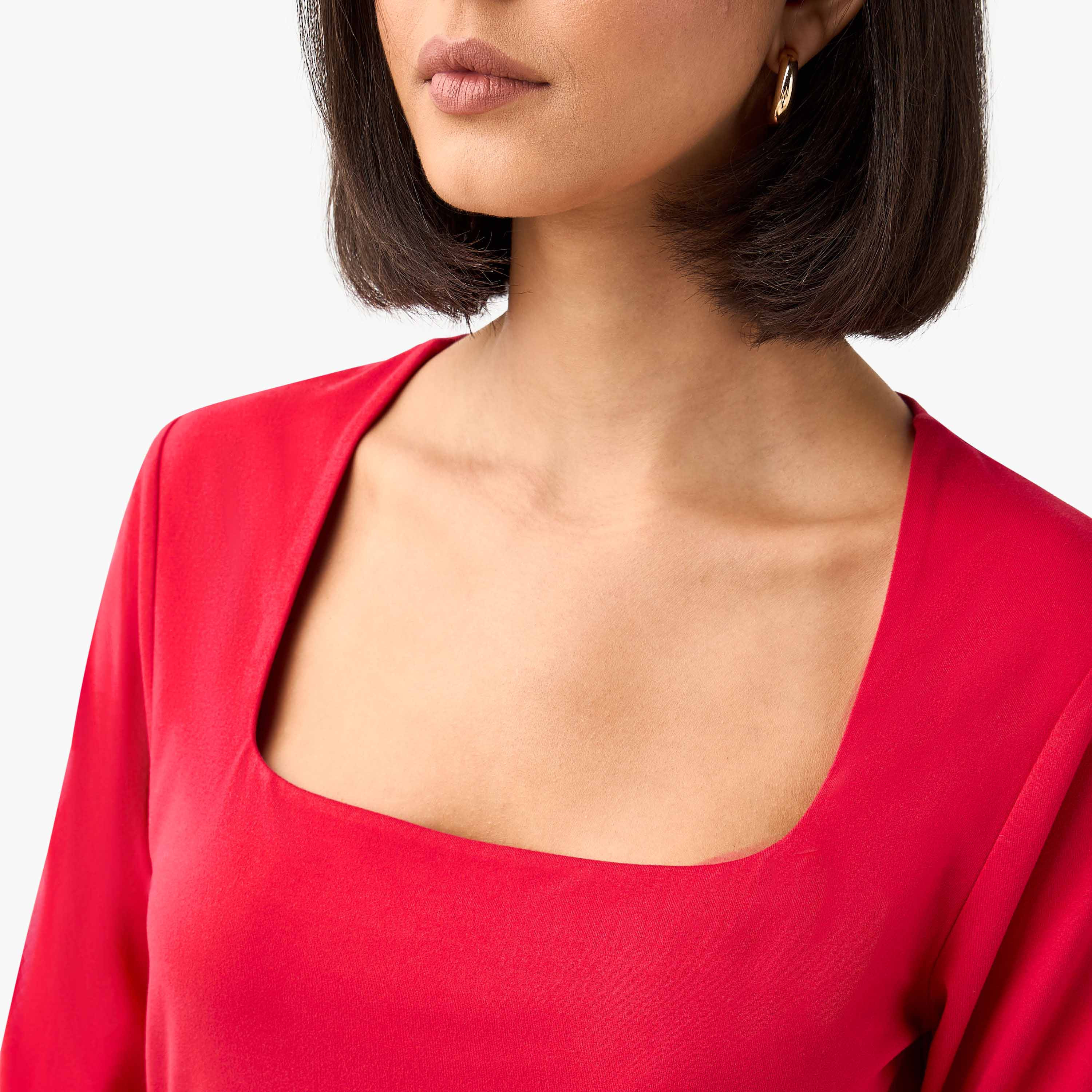 تيشيرت برقبة مربعة وقصة عادية-women-clothing-tshirts-image-5