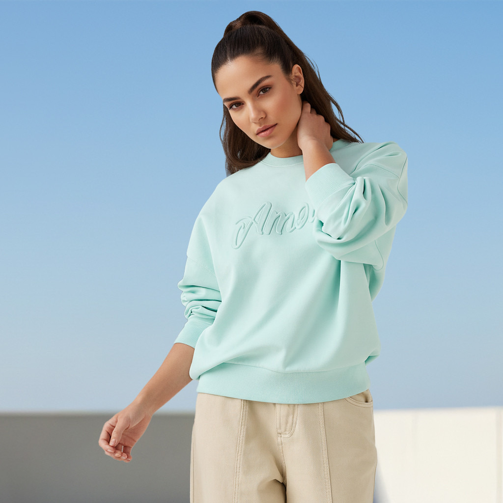 Regular Fit Sweatshirt with Typographic Print-women-winterwear-hoodiesandsweatshirts-sweatshirts-image-1