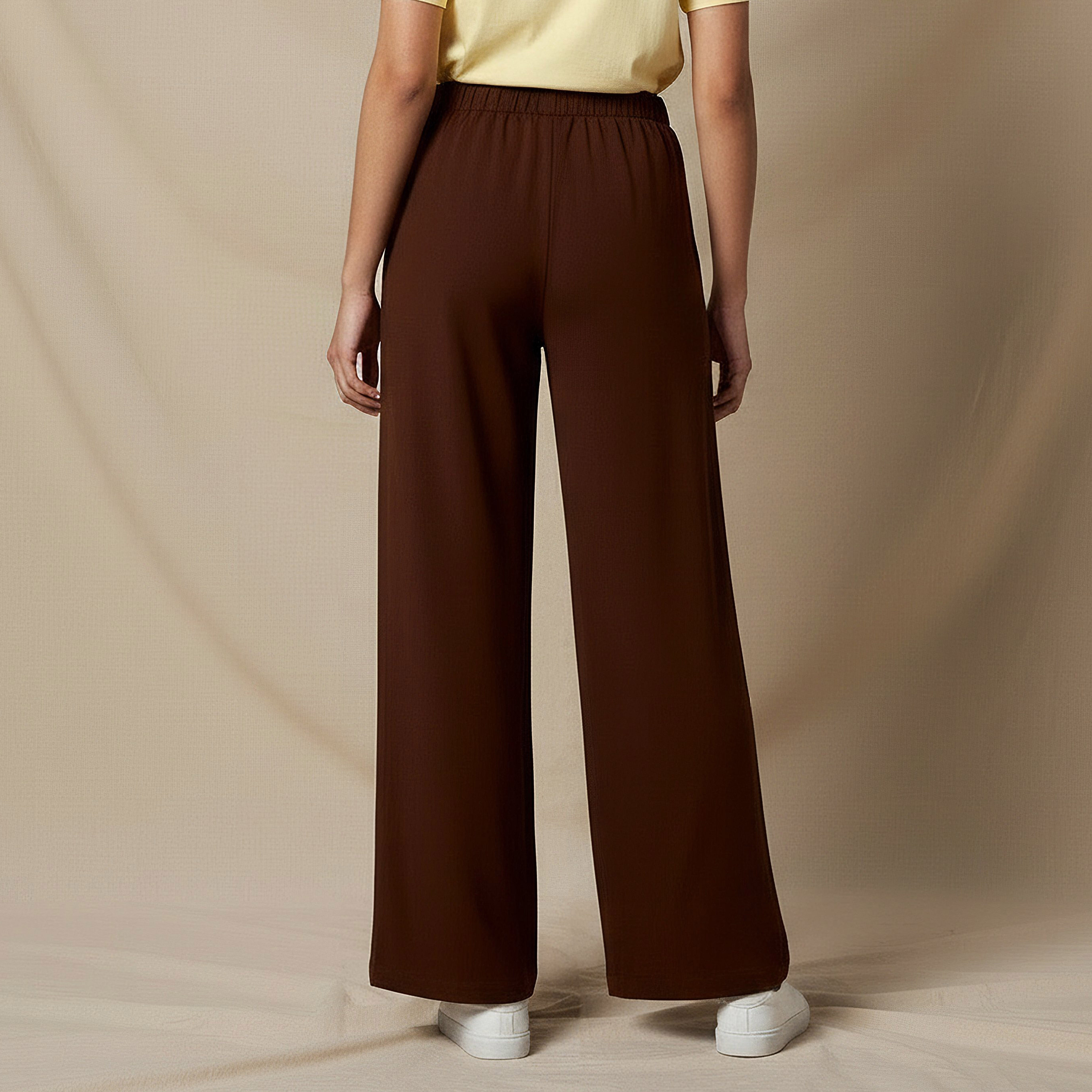 Regular Fit Mid-Rise Wide Leg Pants-women-clothing-coordsets-image-3