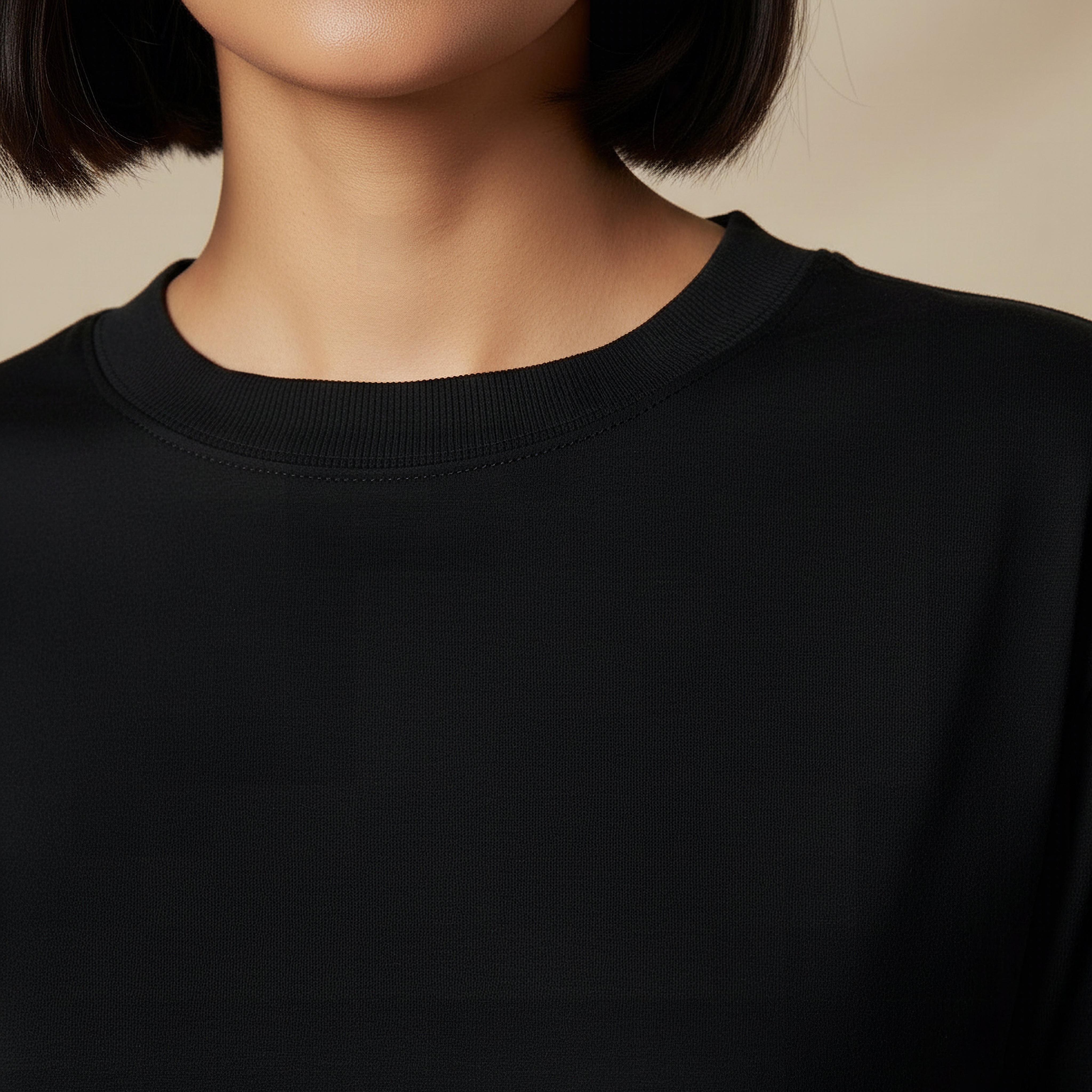 Regular Fit Cotton T-shirt with Side Slits-women-clothing-tshirts-image-3
