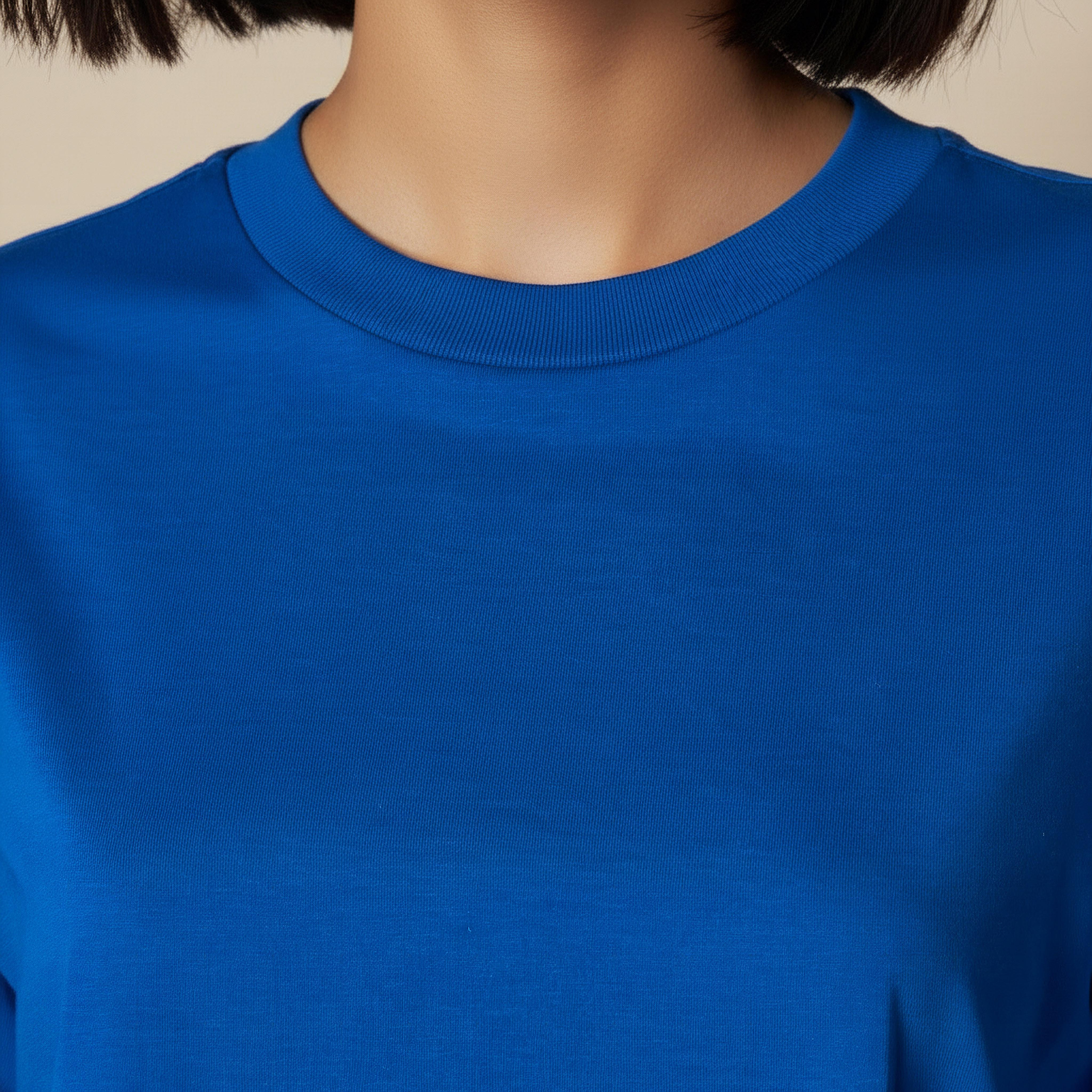 تيشيرت قطن بقصة عادية وفتحات جانبية-women-clothing-tshirts-image-3