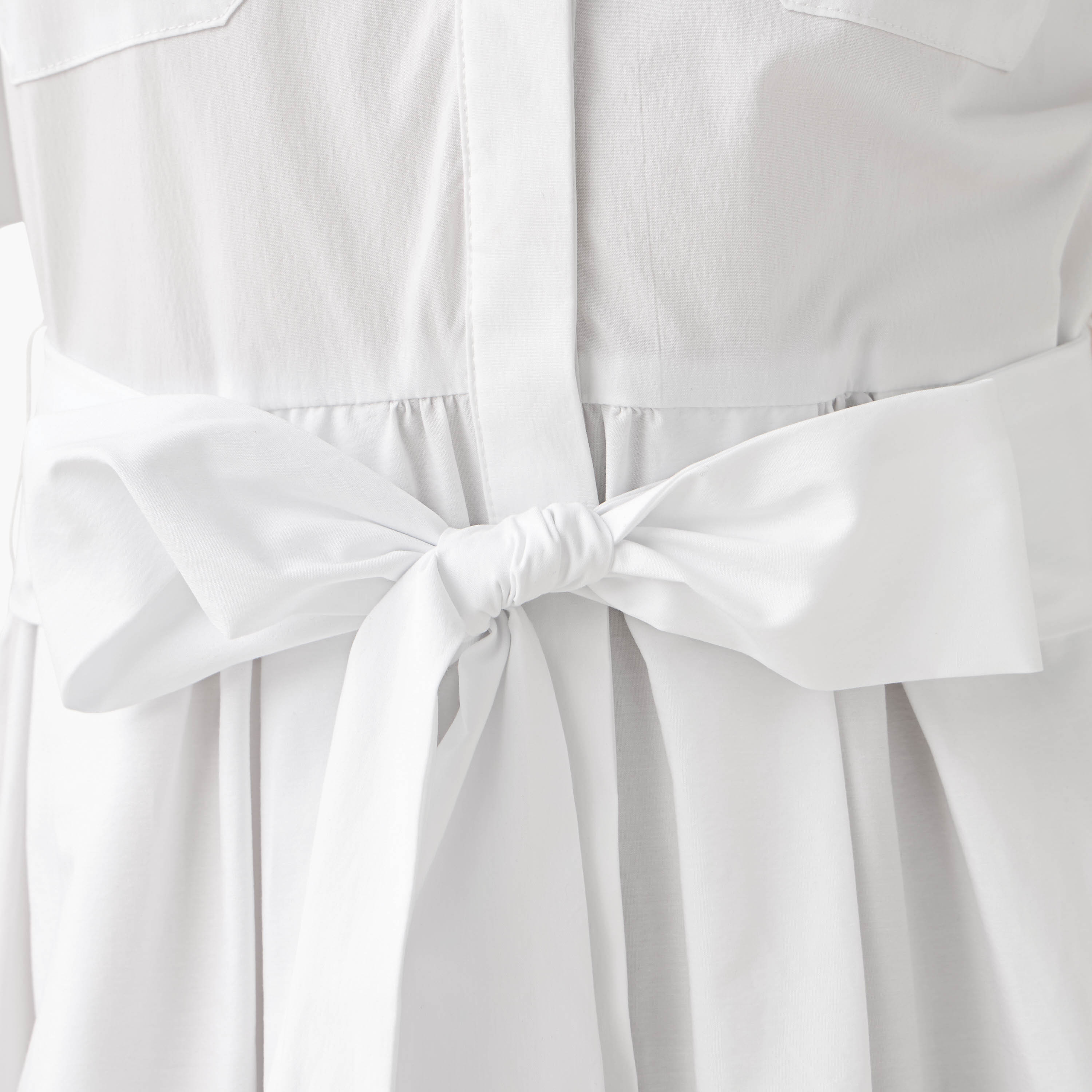 Shirt Midi Dress with Tie-Up Belt-women-clothing-dresses-image-2