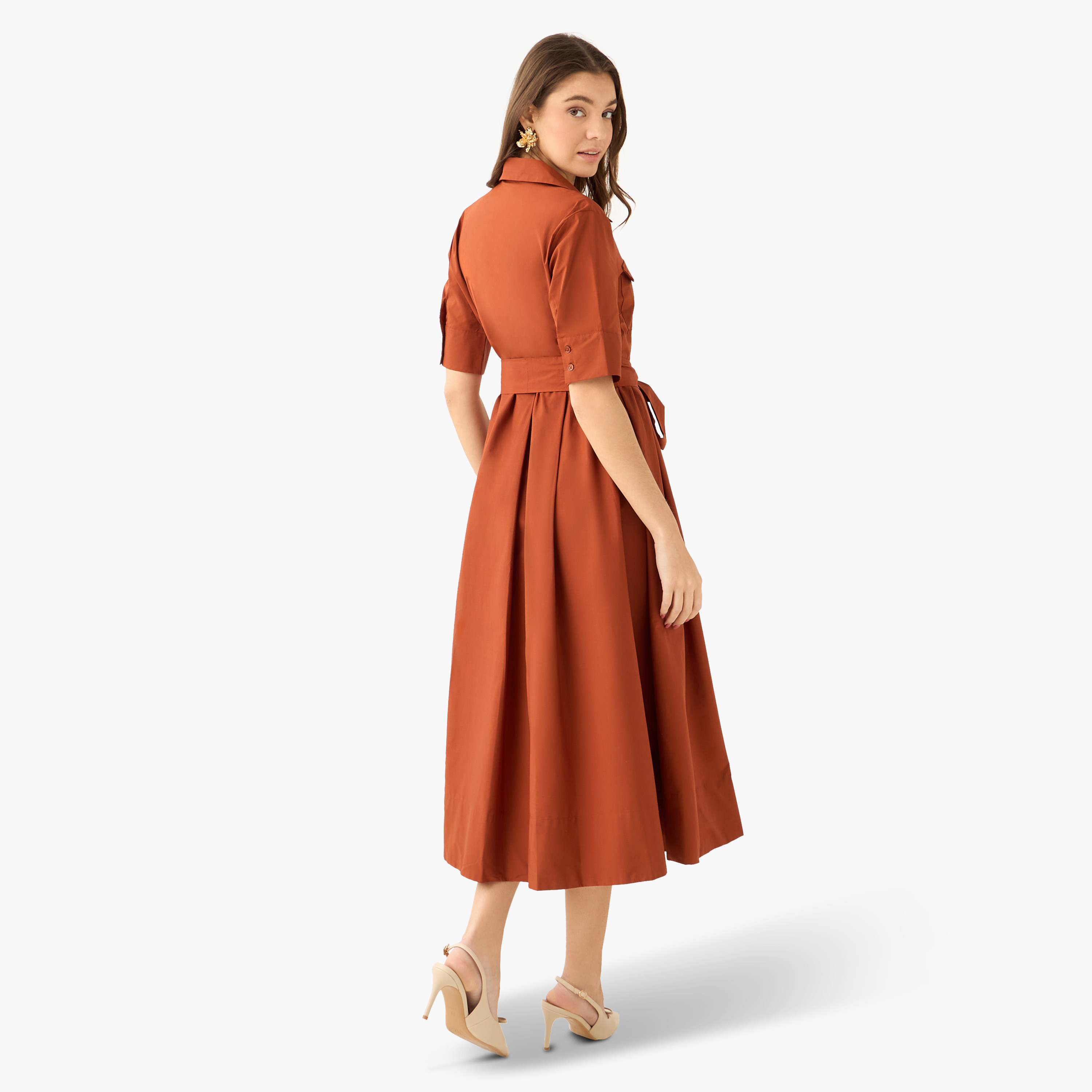 فستان قميص ميدي بحزام ربط-women-clothing-dresses-image-4