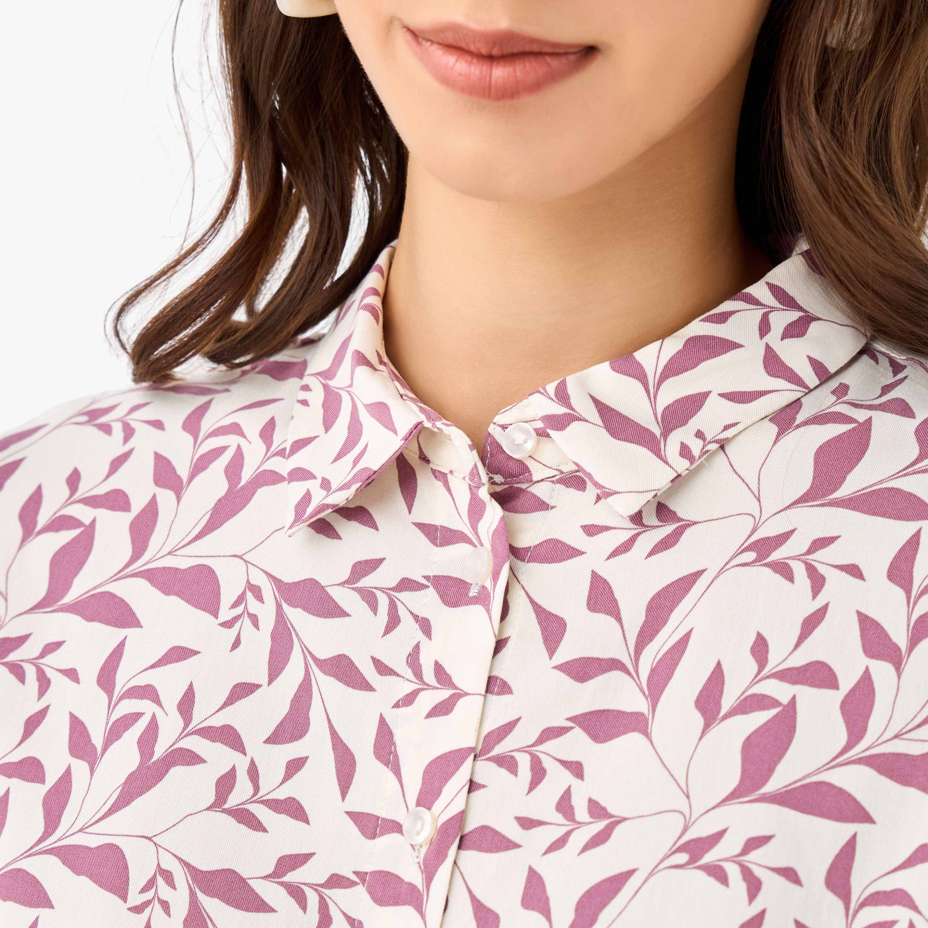 قميص فيسكوز بطبعة أوراق-women-clothing-shirtsandblouses-shirts-image-2