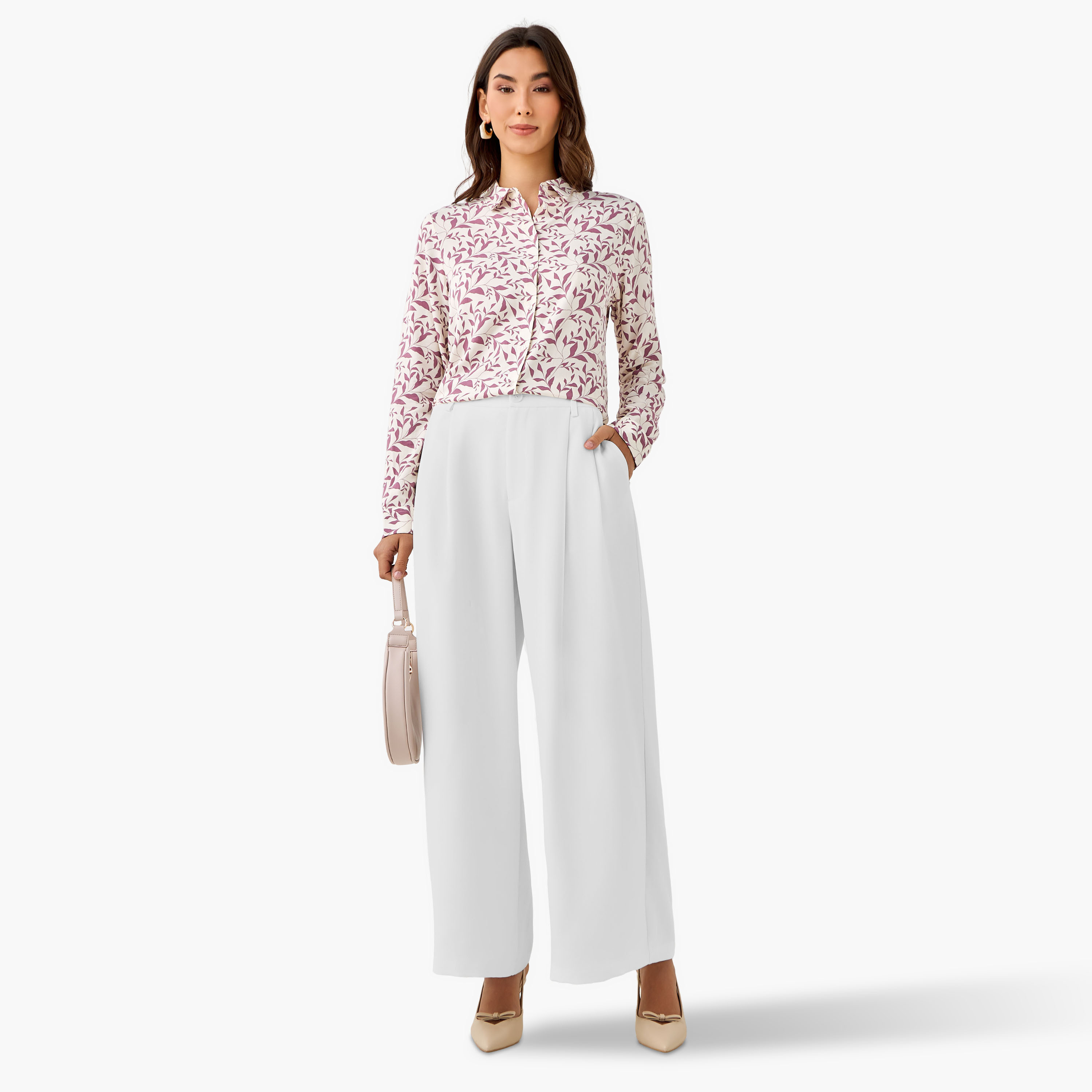 قميص فيسكوز بطبعة أوراق-women-clothing-shirtsandblouses-shirts-image-3