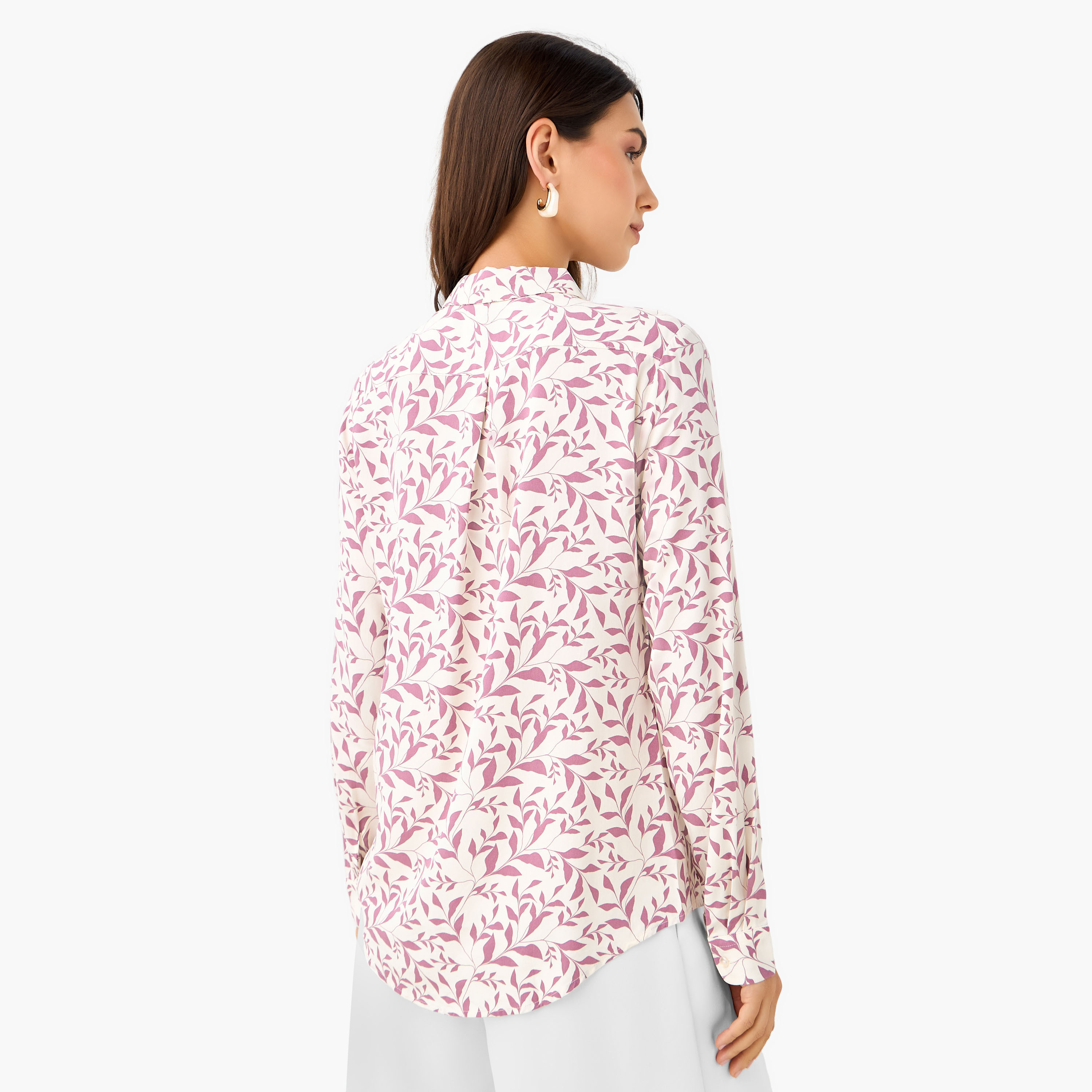 قميص فيسكوز بطبعة أوراق-women-clothing-shirtsandblouses-shirts-image-4