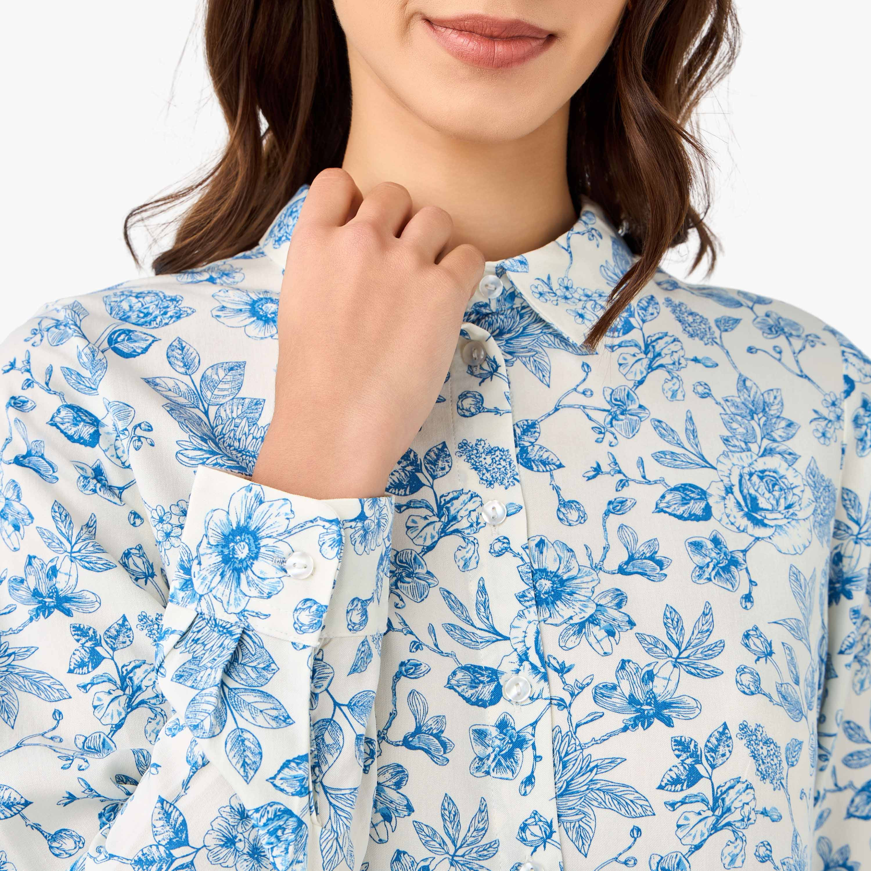 Viscose Shirt with Floral Print-women-clothing-shirtsandblouses-shirts-image-5