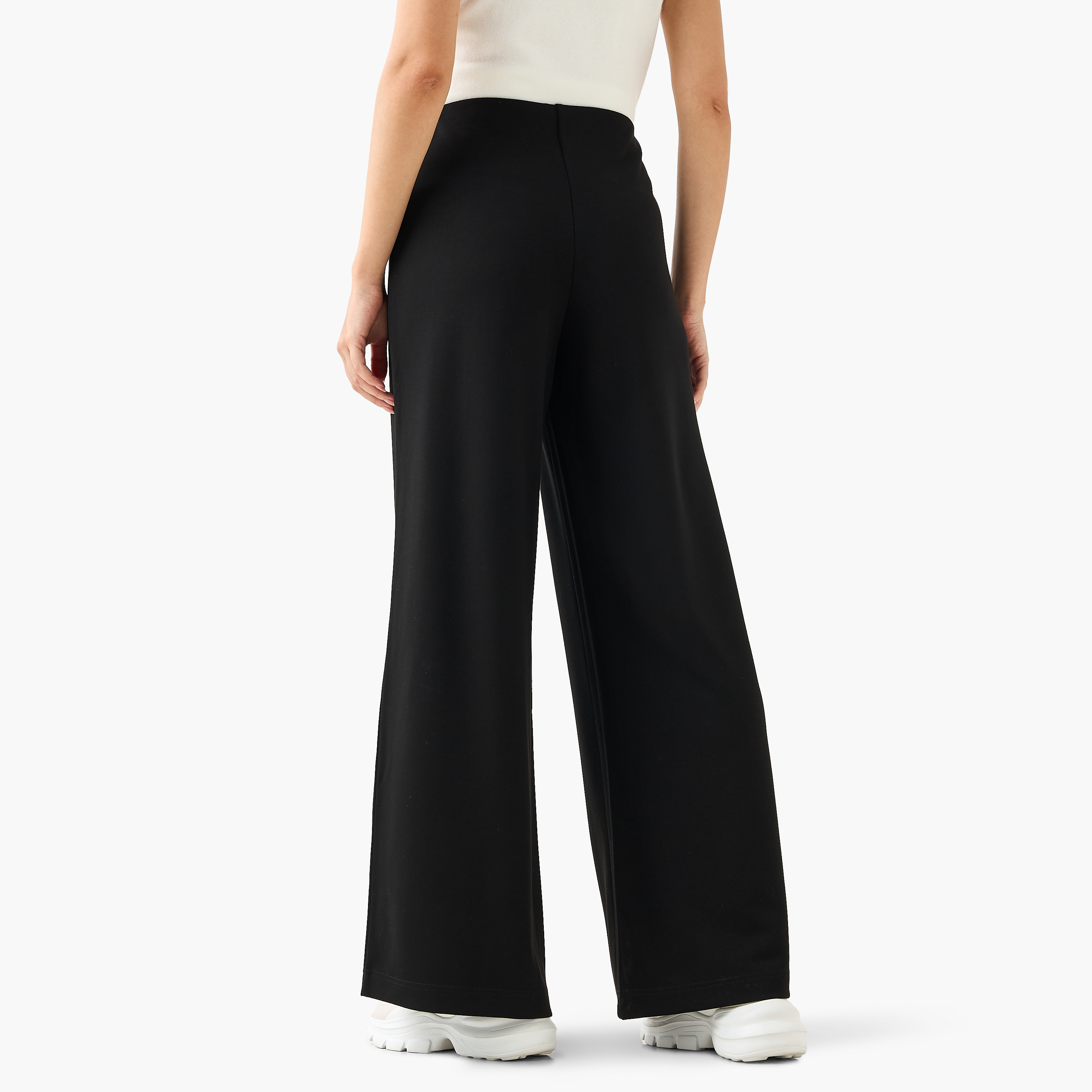 Flexi Waist Modal Blend Wide Leg Pants-women-clothing-bottoms-trousers-image-4