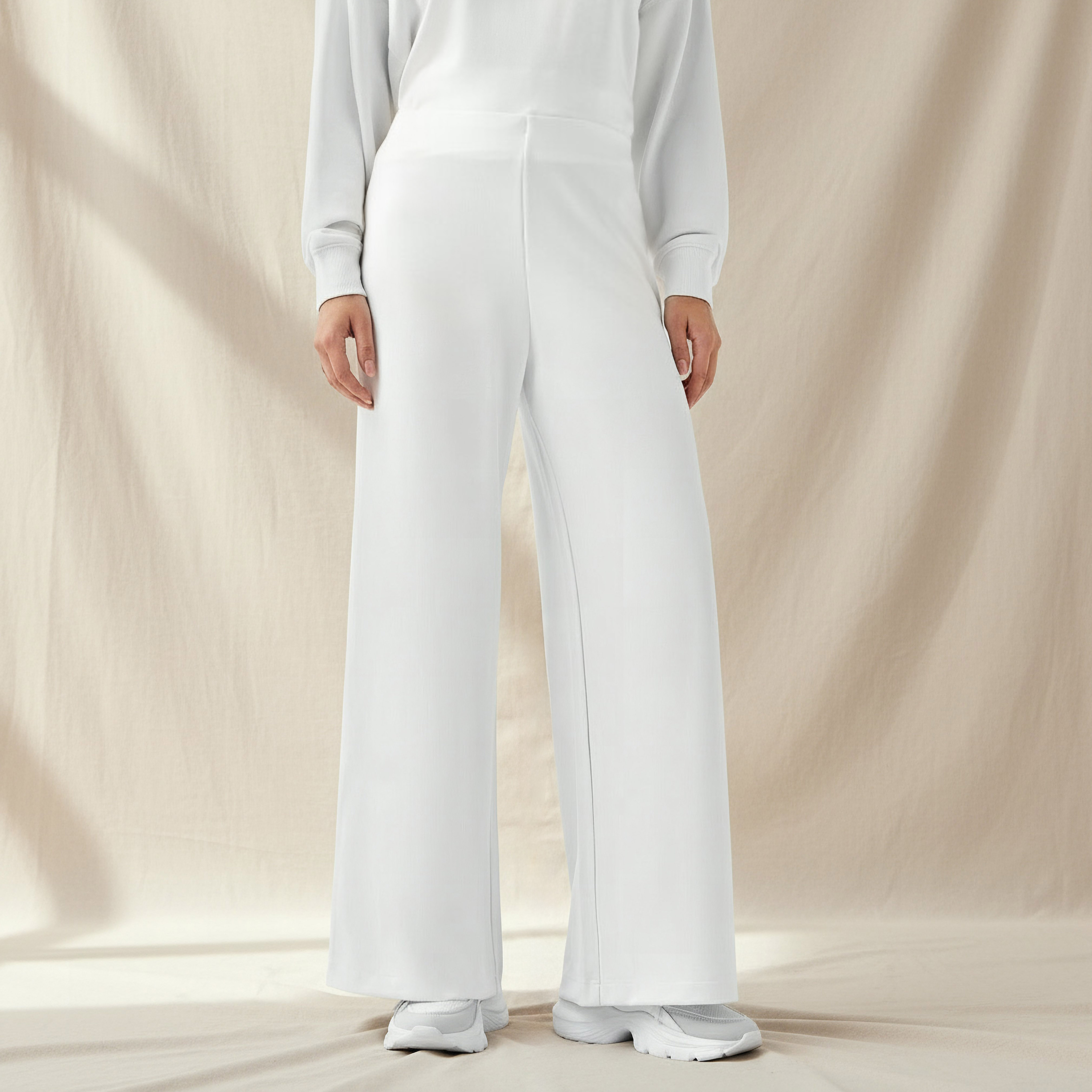 Flexi Waist Modal Blend Wide Leg Pants-women-clothing-coordsets-image-1