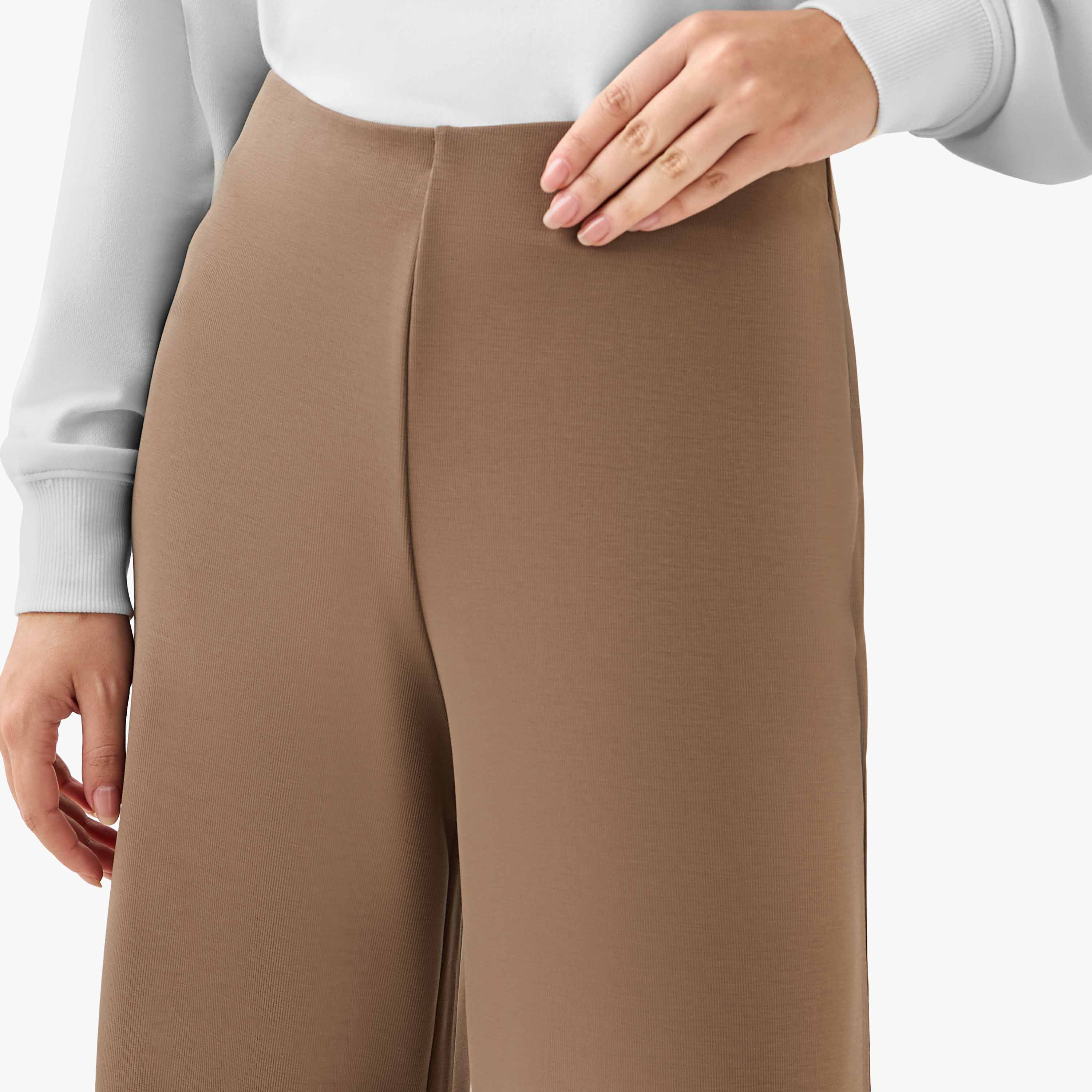 Flexi Waist Modal Blend Wide Leg Pants-women-clothing-coordsets-image-4