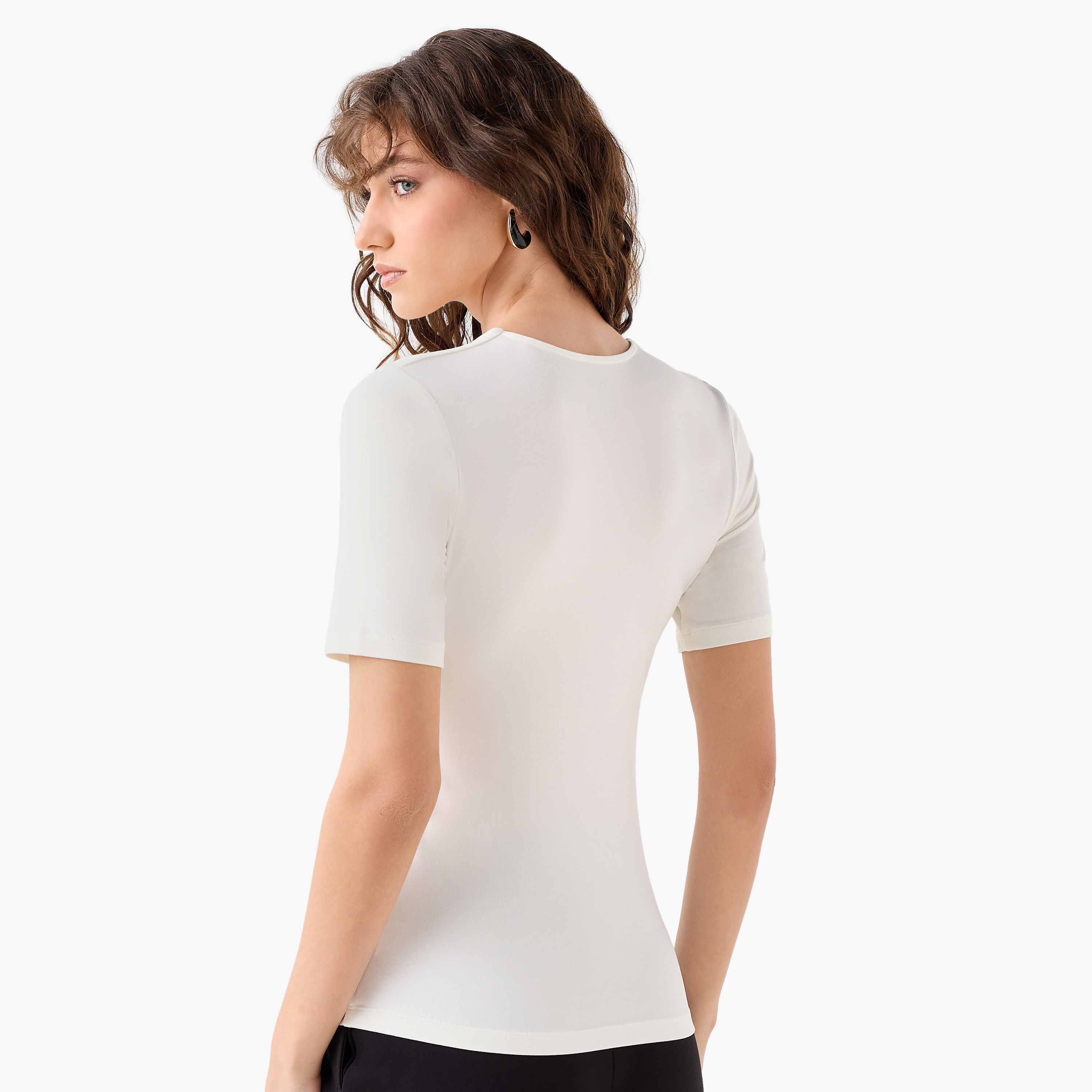 Microfibre T-shirt with Square Neck-women-clothing-tshirts-image-6