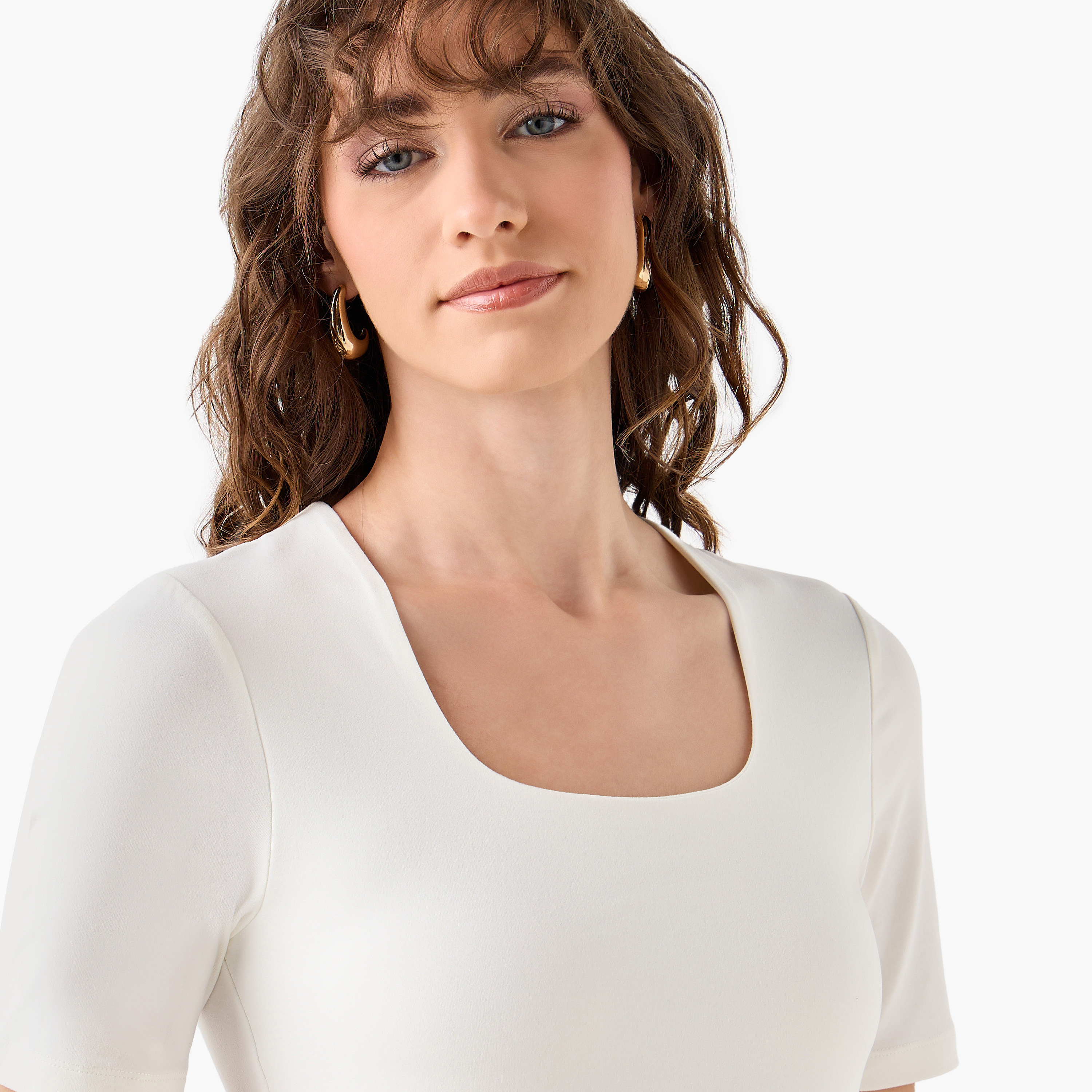 Microfibre T-shirt with Square Neck-women-clothing-tshirts-image-7