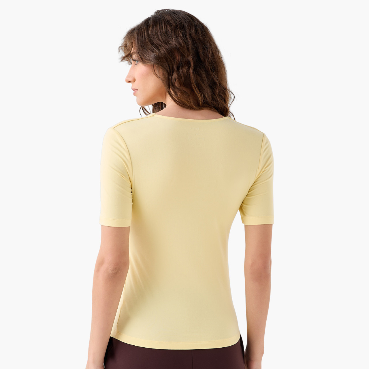 Microfibre T-shirt with Square Neck-women-clothing-tshirts-image-4