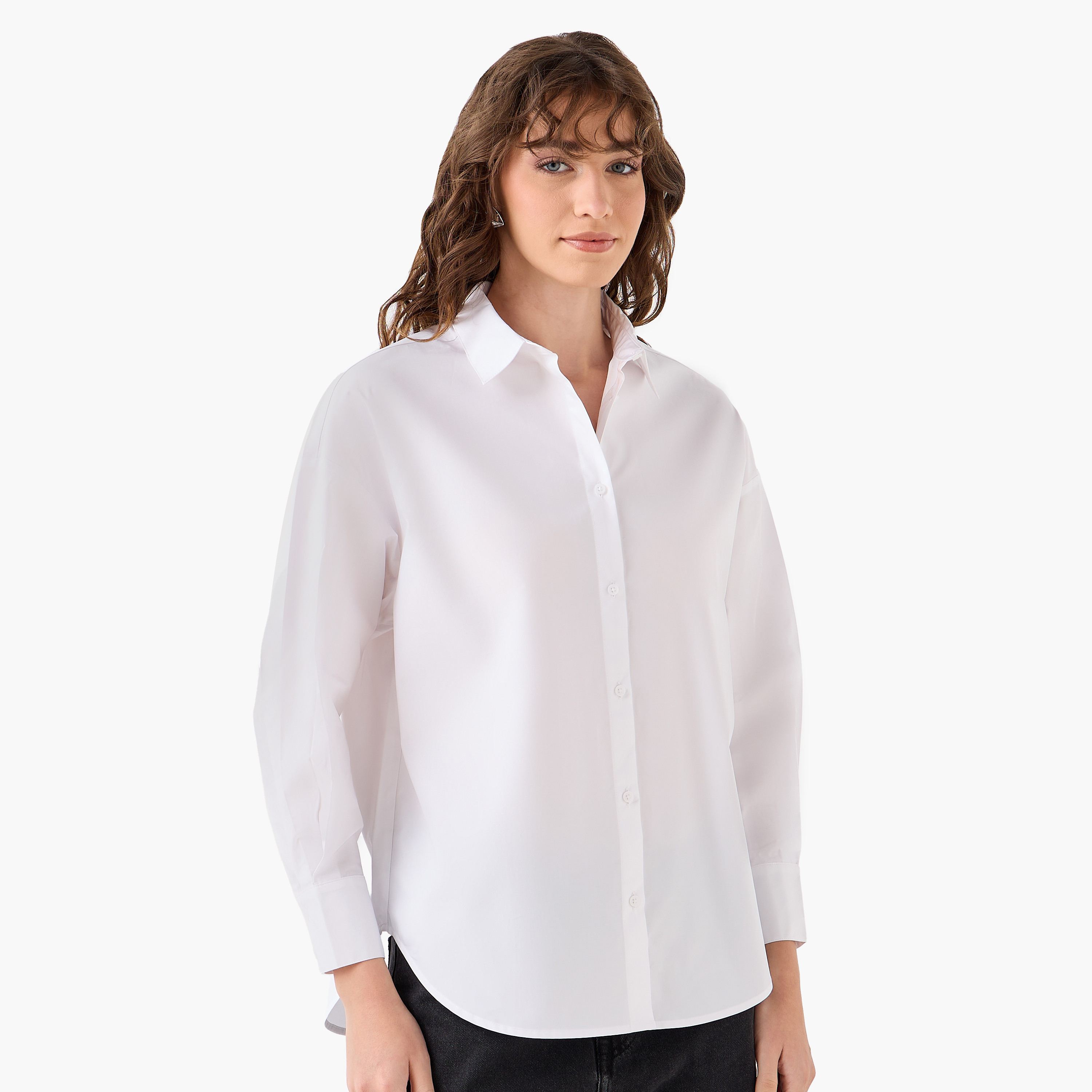 قميص قطن بوبلين بياقة عاديّة-women-clothing-shirtsandblouses-shirts-image-6