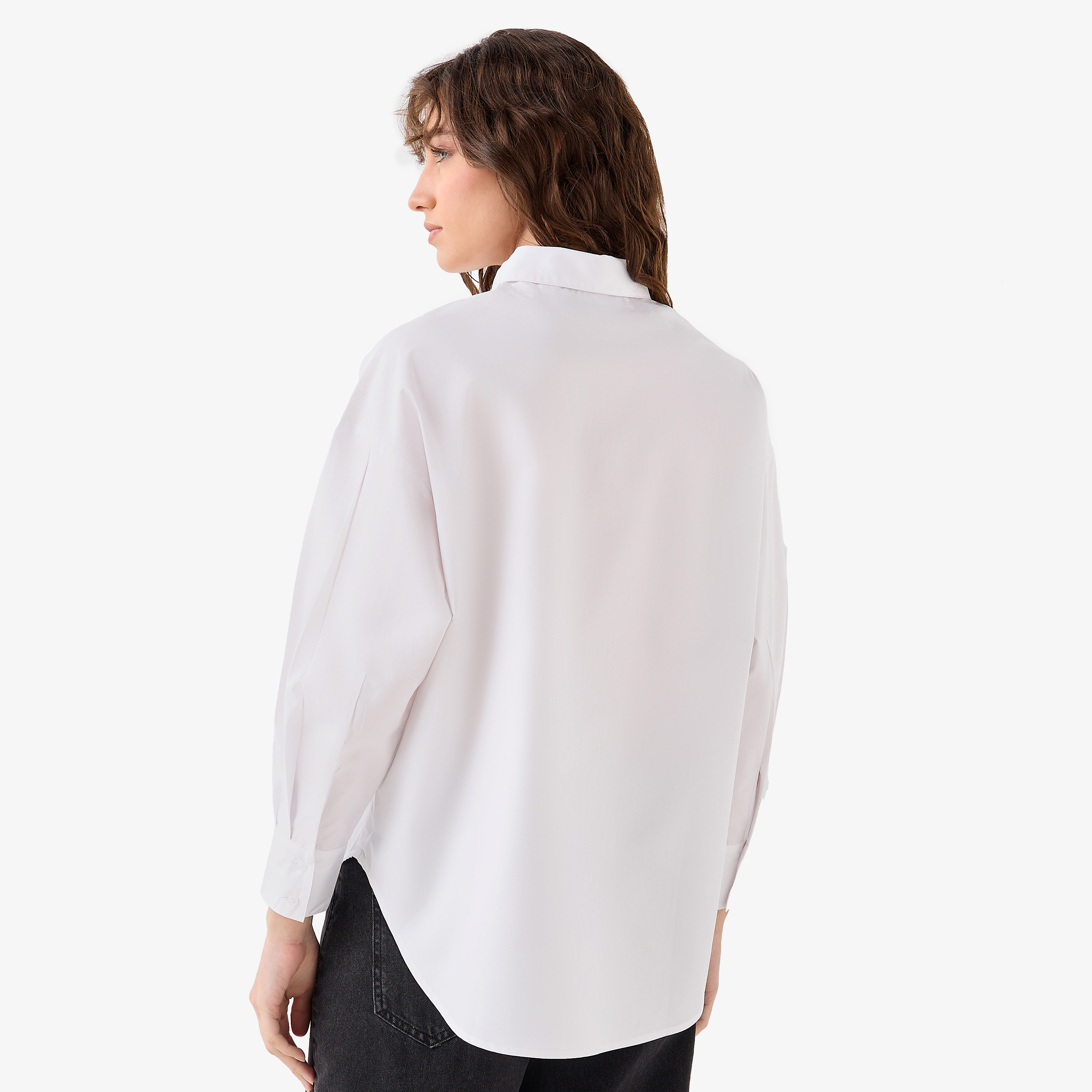 قميص قطن بوبلين بياقة عاديّة-women-clothing-shirtsandblouses-shirts-image-4