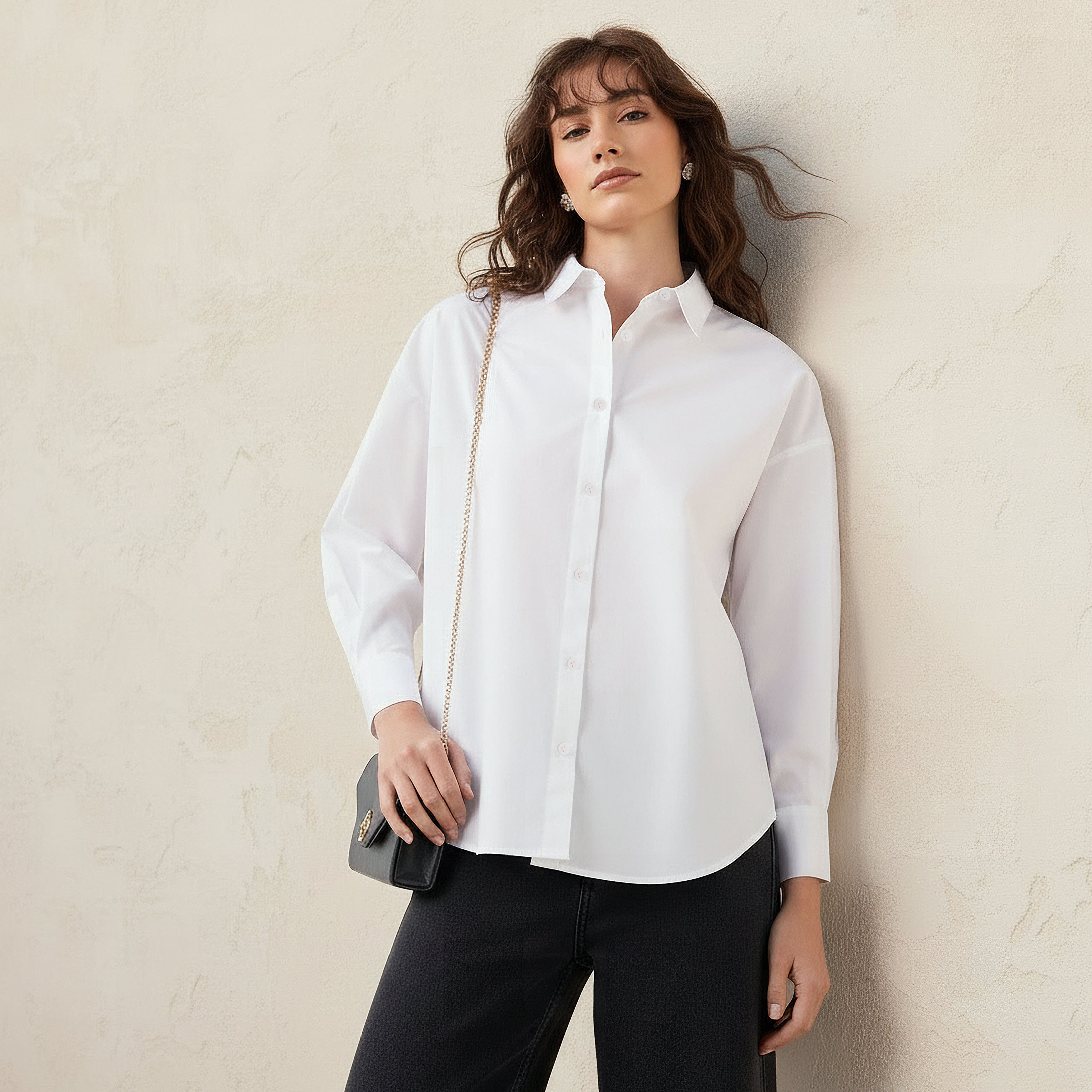 قميص قطن بوبلين بياقة عاديّة-women-clothing-shirtsandblouses-shirts-image-9
