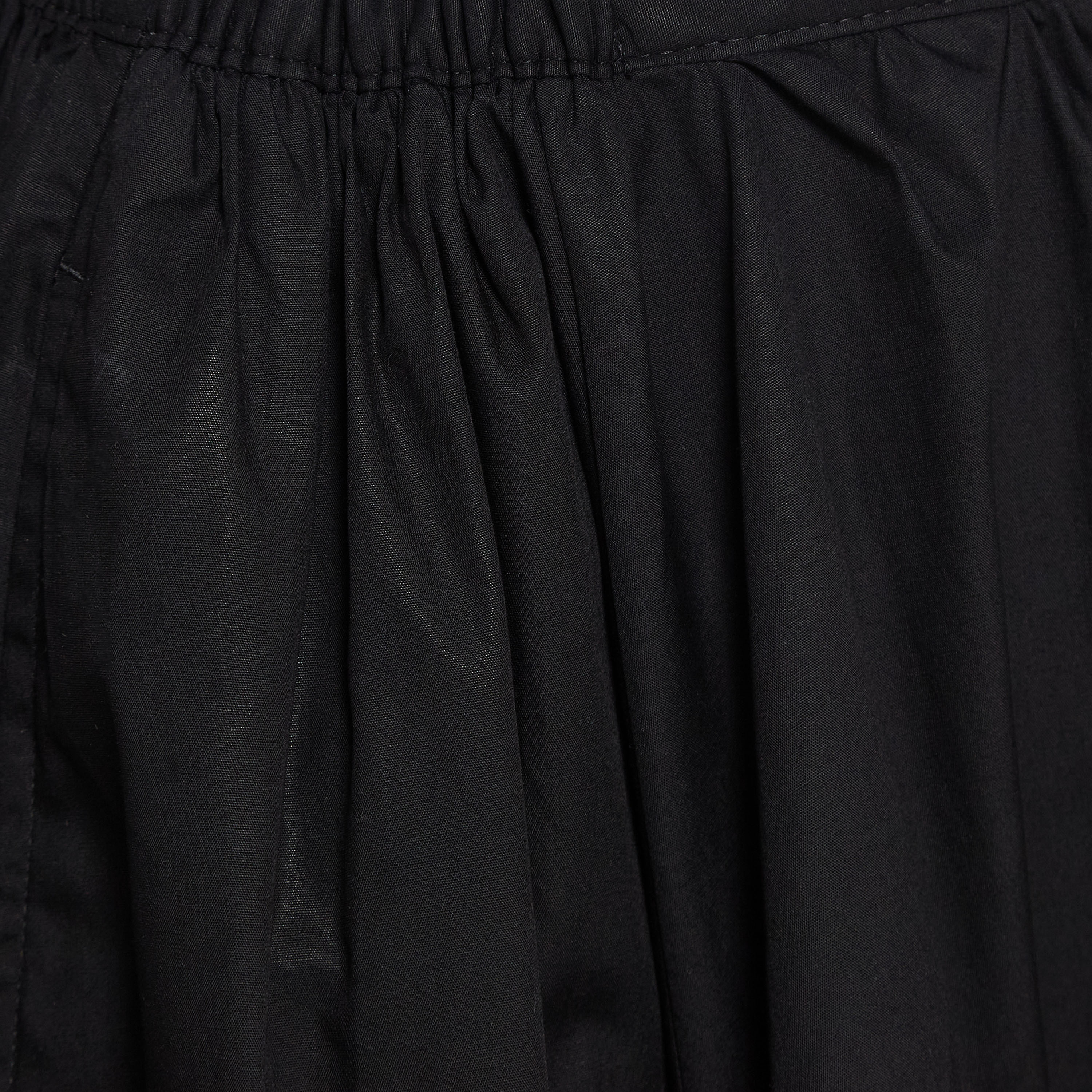 Midi Cotton A-line Skirt with Semi-Elasticated Waist-women-clothing-bottoms-skirts-image-2