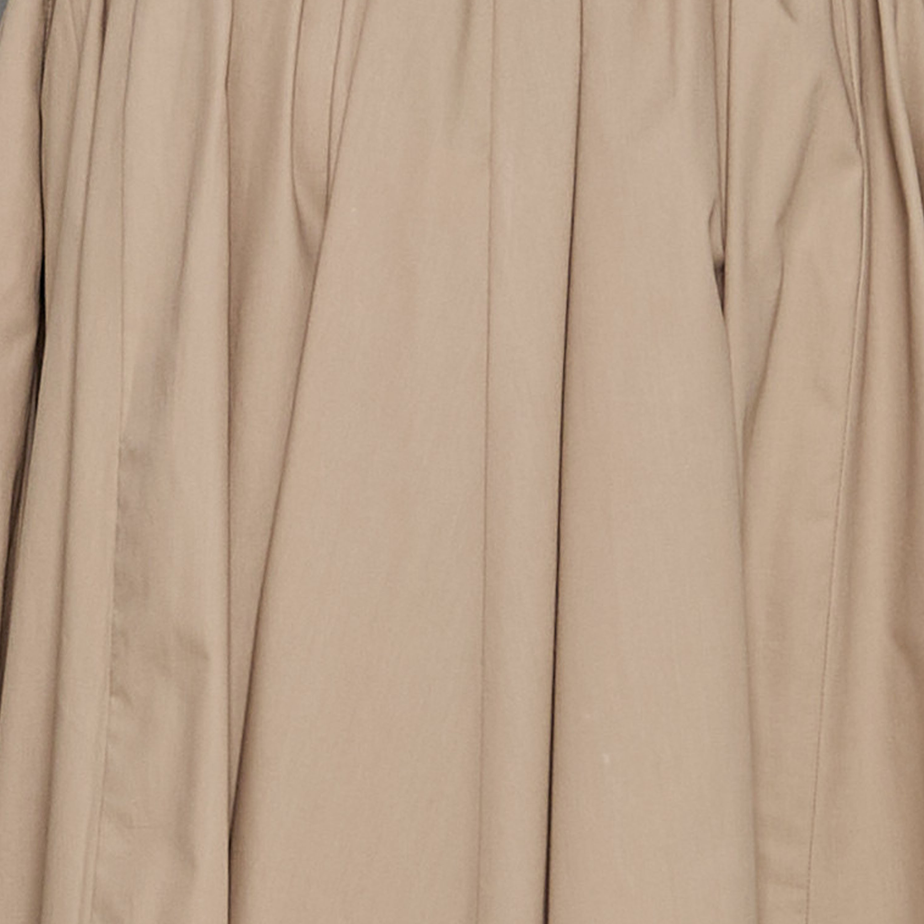 Midi Cotton A-line Skirt with Semi-Elasticated Waist-women-clothing-bottoms-skirts-image-2