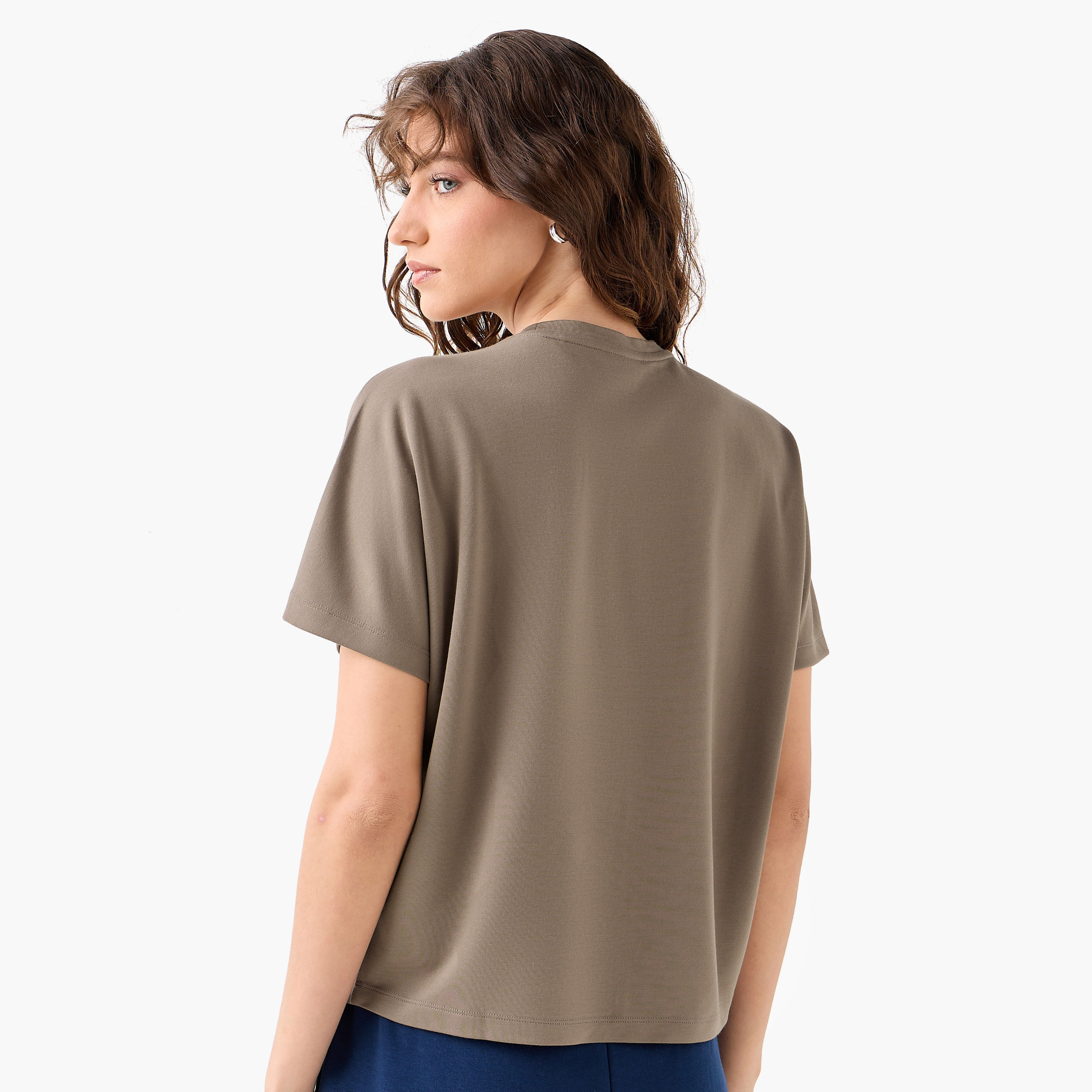 T-Shirt with Extended Sleeves-women-clothing-coordsets-image-4