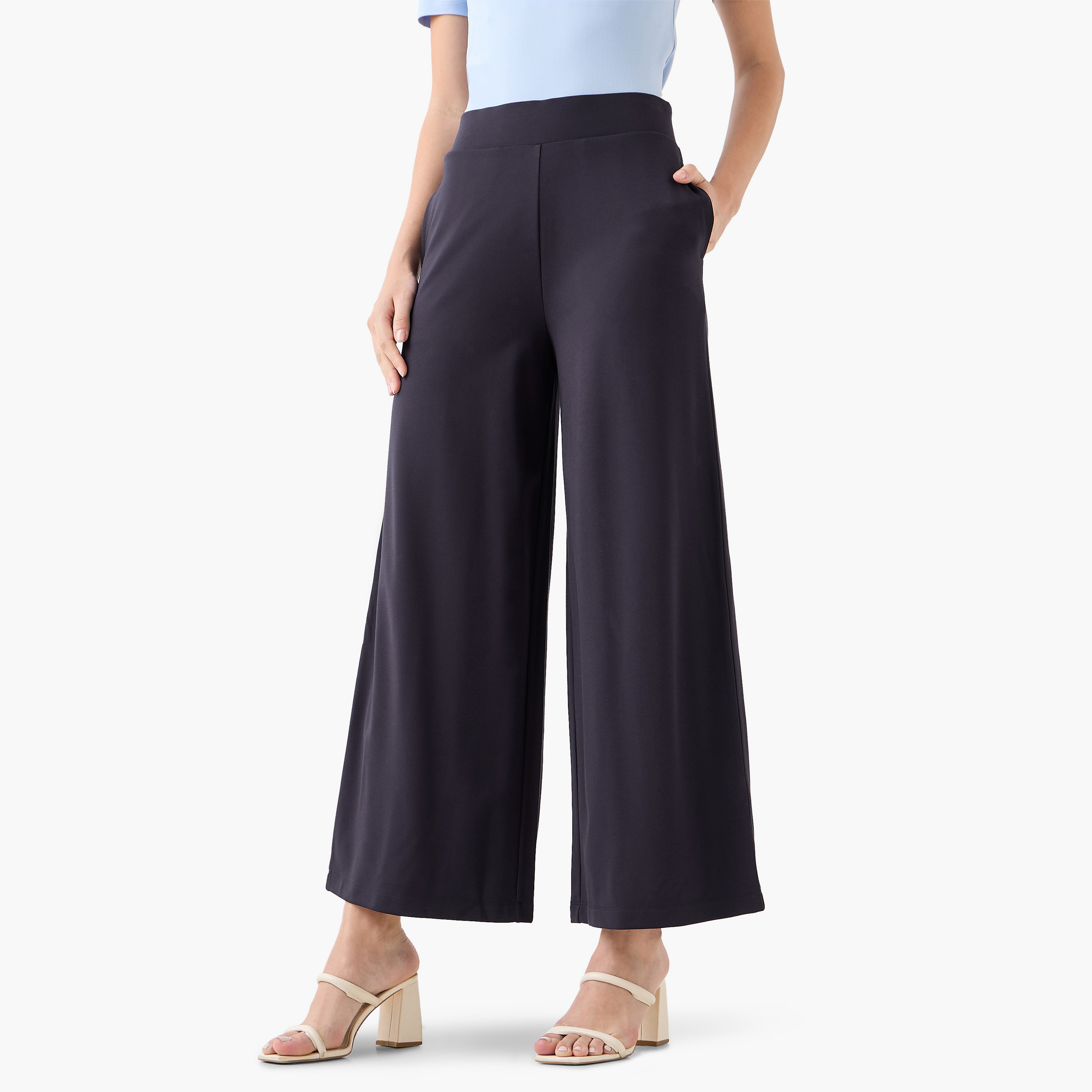 بنطلون واسع الساقين بخصر مرن-women-clothing-bottoms-trousers-image-2