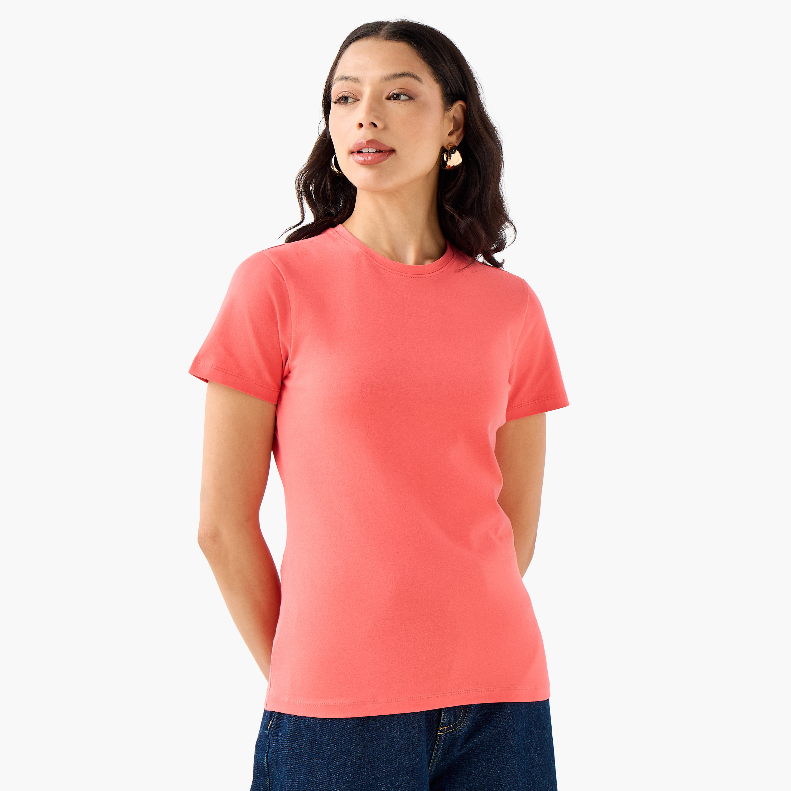 تيشيرت بقصة ورقبة ضيقة-women-clothing-tshirts-image-3
