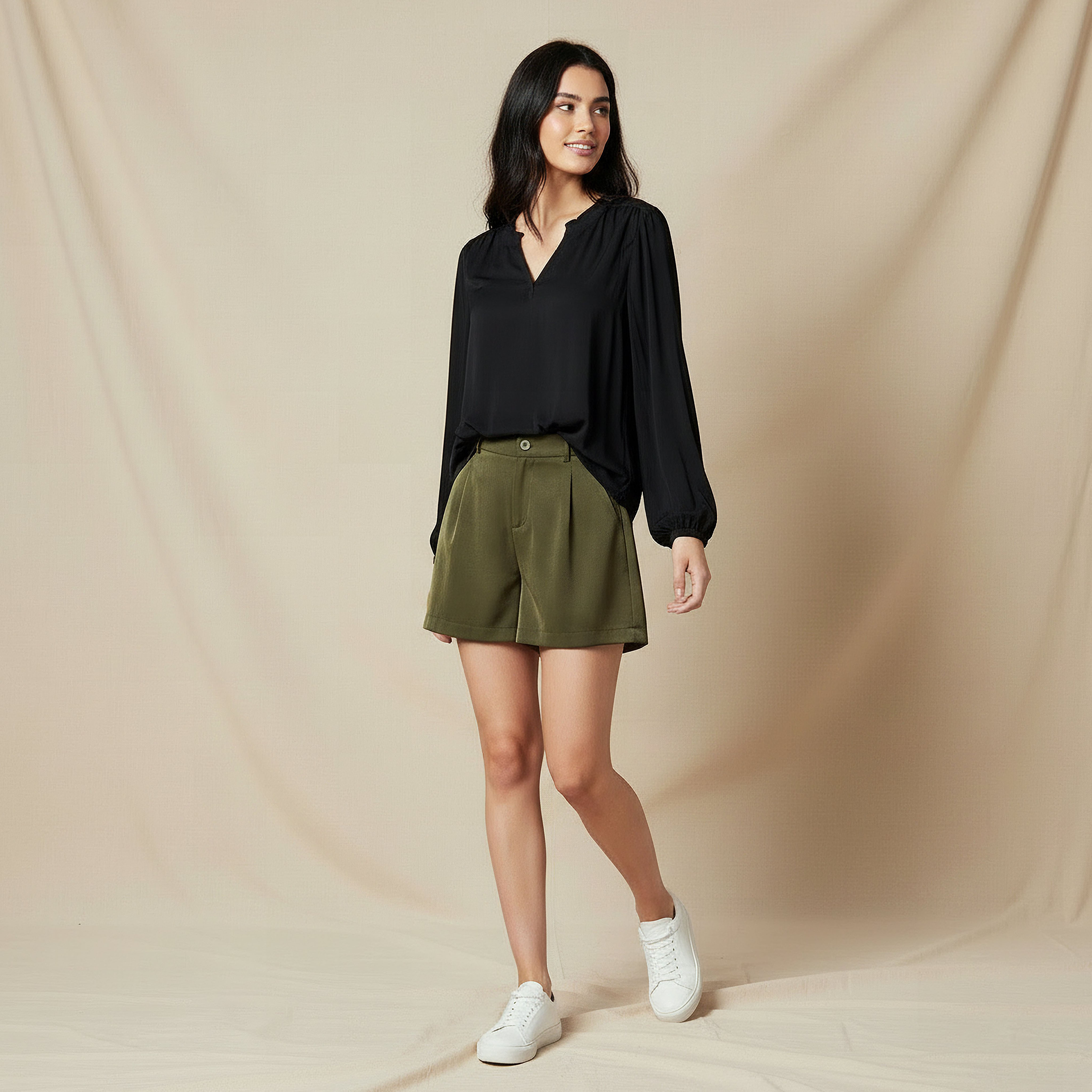 Viscose Top with Mandarin Collar-women-clothing-shirtsandblouses-blouses-image-3