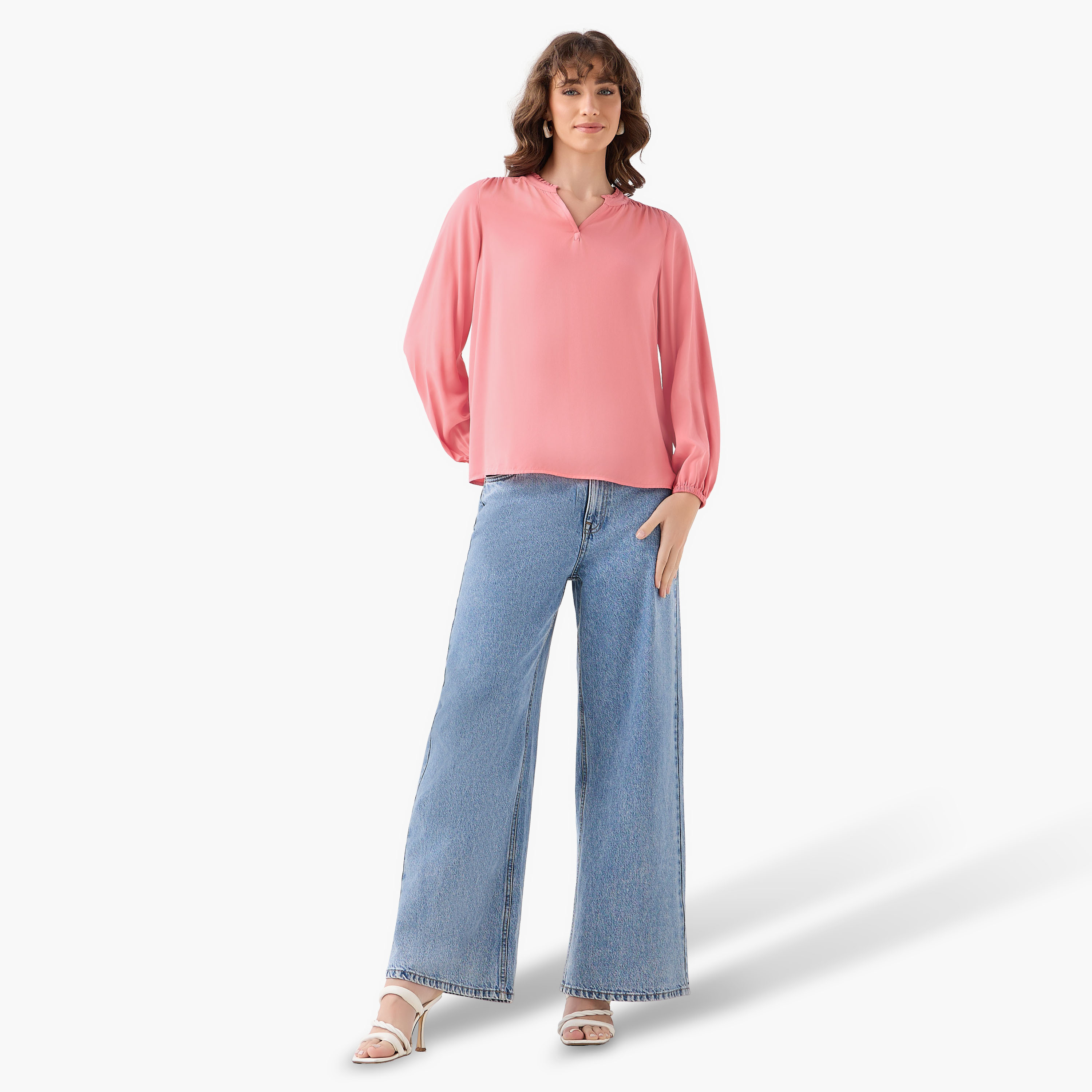 Viscose Top with Mandarin Collar-women-clothing-shirtsandblouses-blouses-image-4