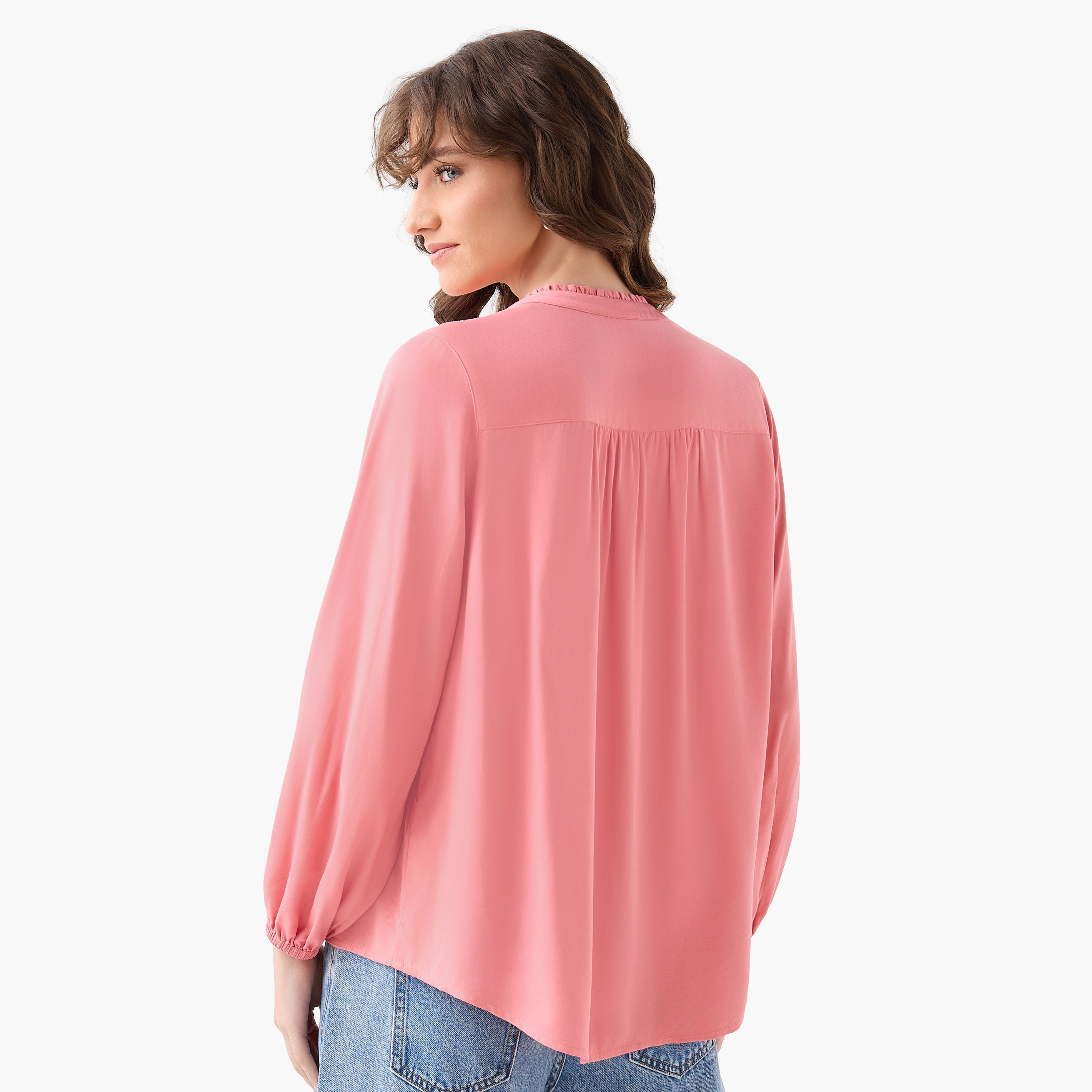 Viscose Top with Mandarin Collar-women-clothing-shirtsandblouses-blouses-image-6