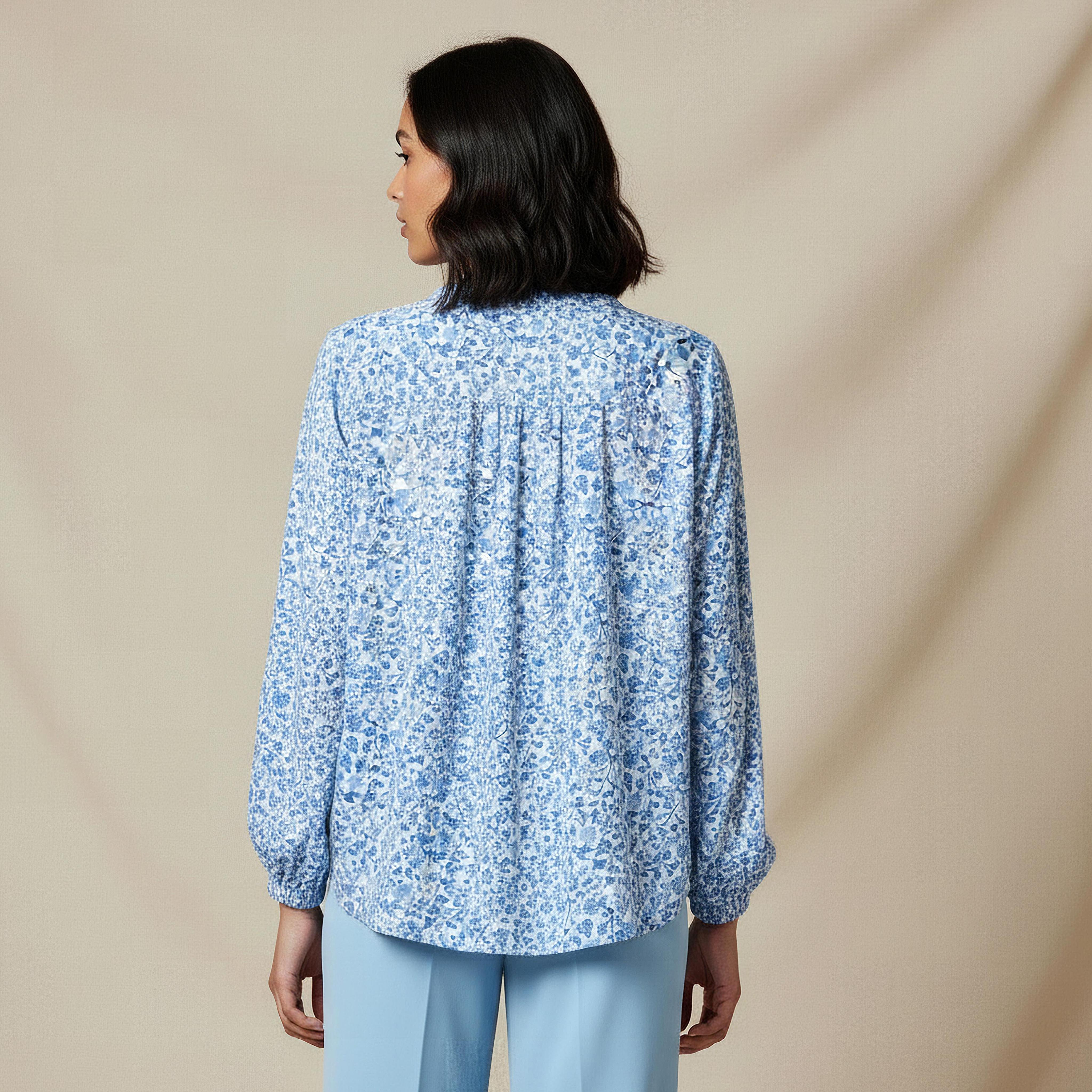 Mandarin Neck Top with Floral Print-women-clothing-shirtsandblouses-blouses-image-4