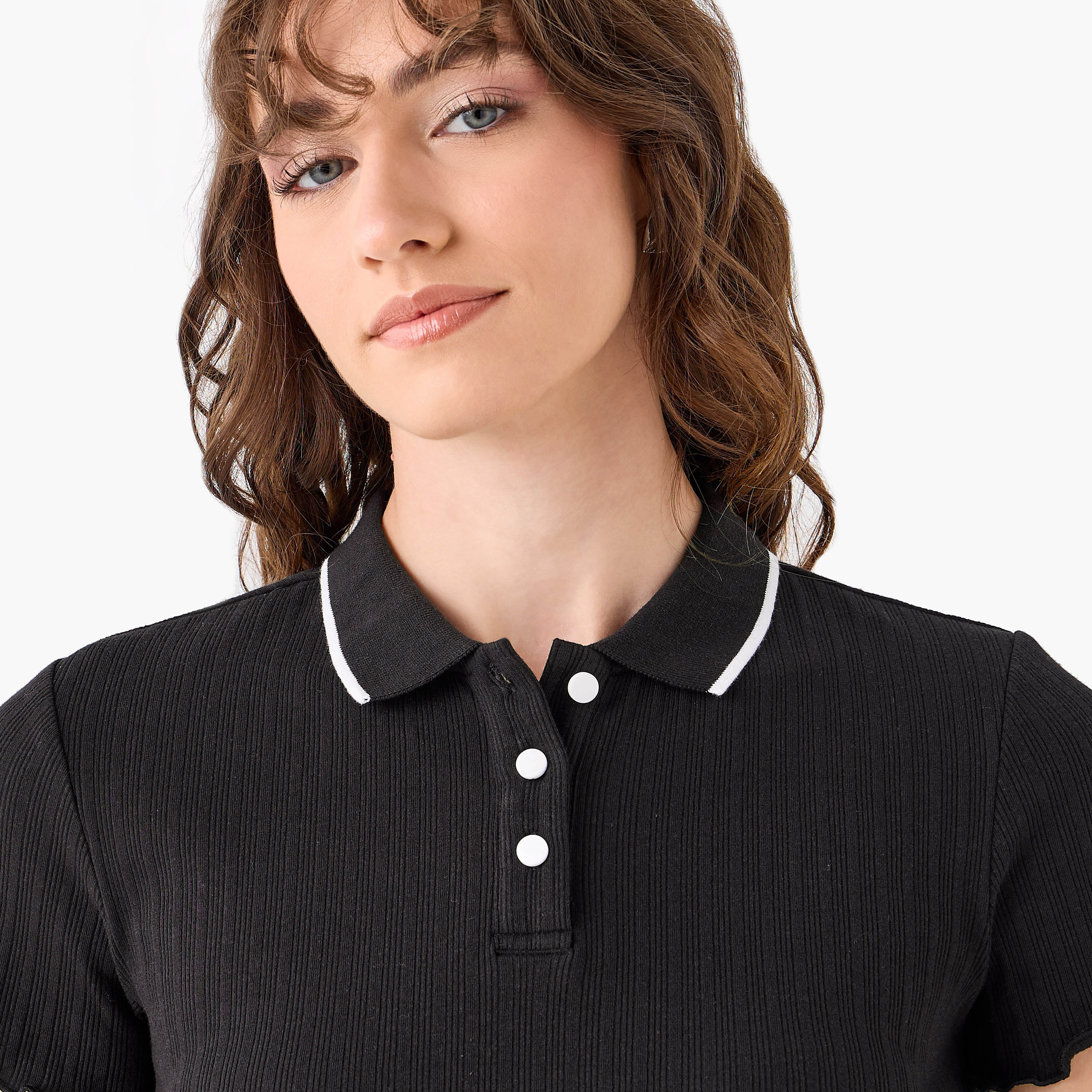 Polo T-shirt with Tipping Detail-women-clothing-tshirts-image-6