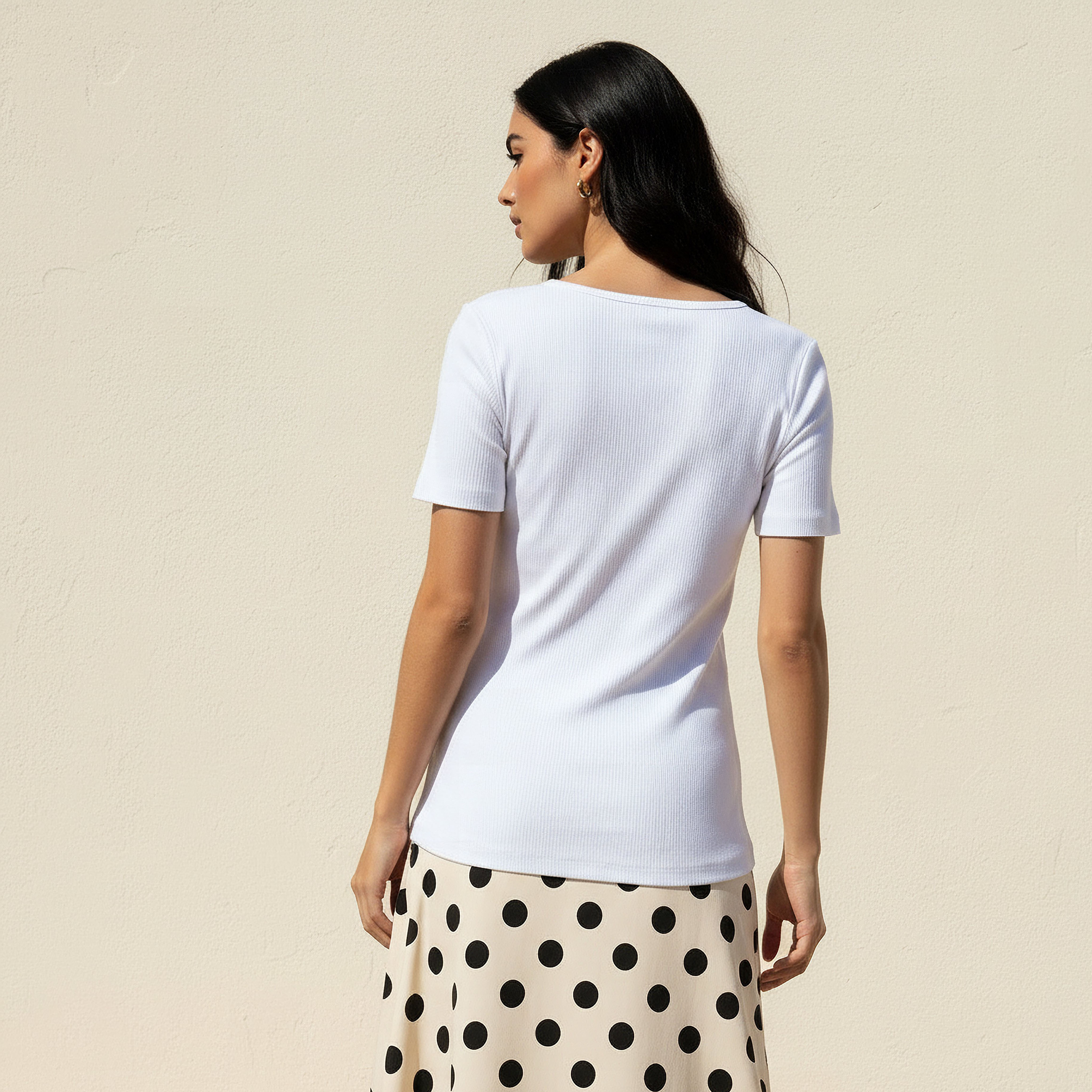 تيشيرت بملمس مضلع بارز-women-clothing-tshirts-image-4