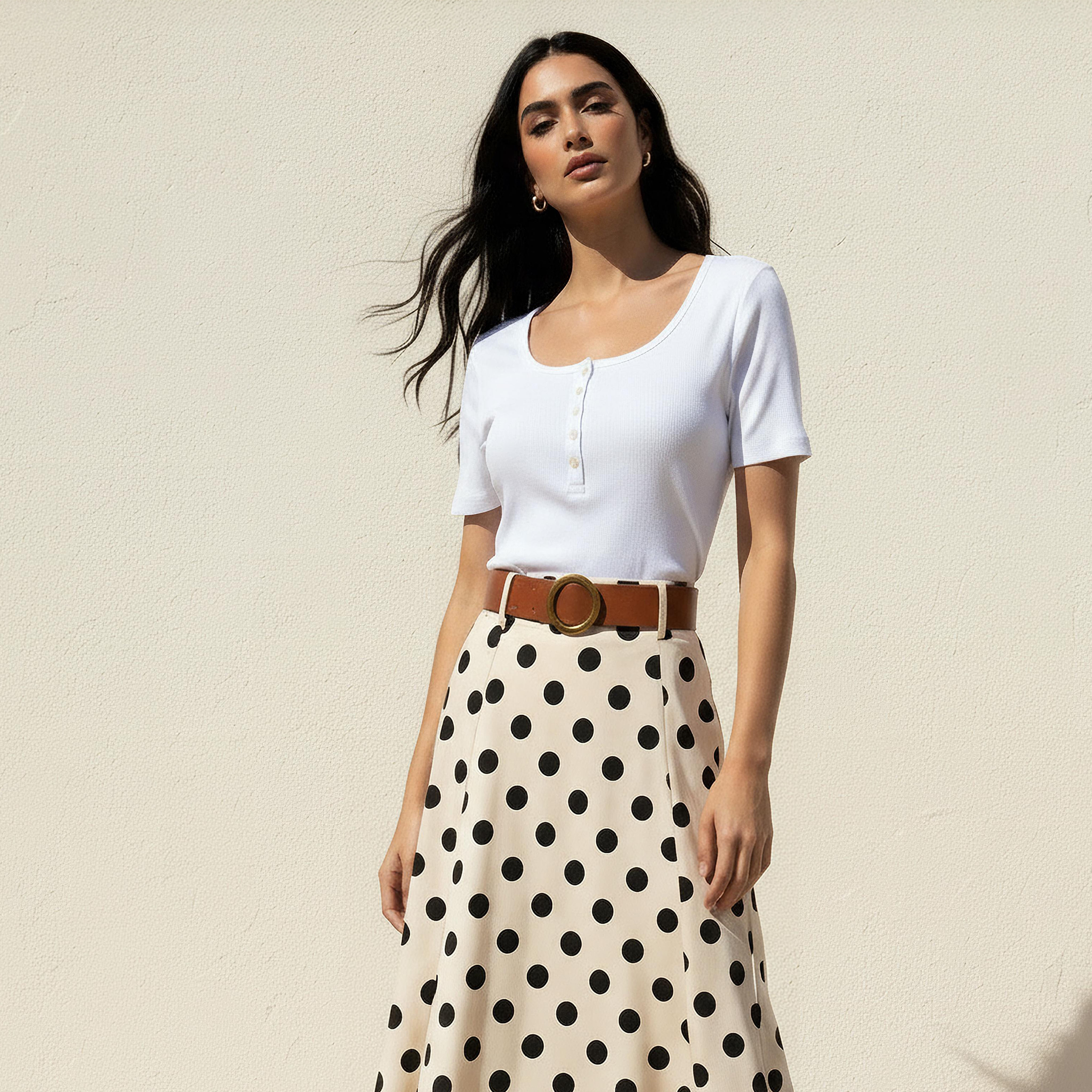 تيشيرت بملمس مضلع بارز-women-clothing-tshirts-image-5