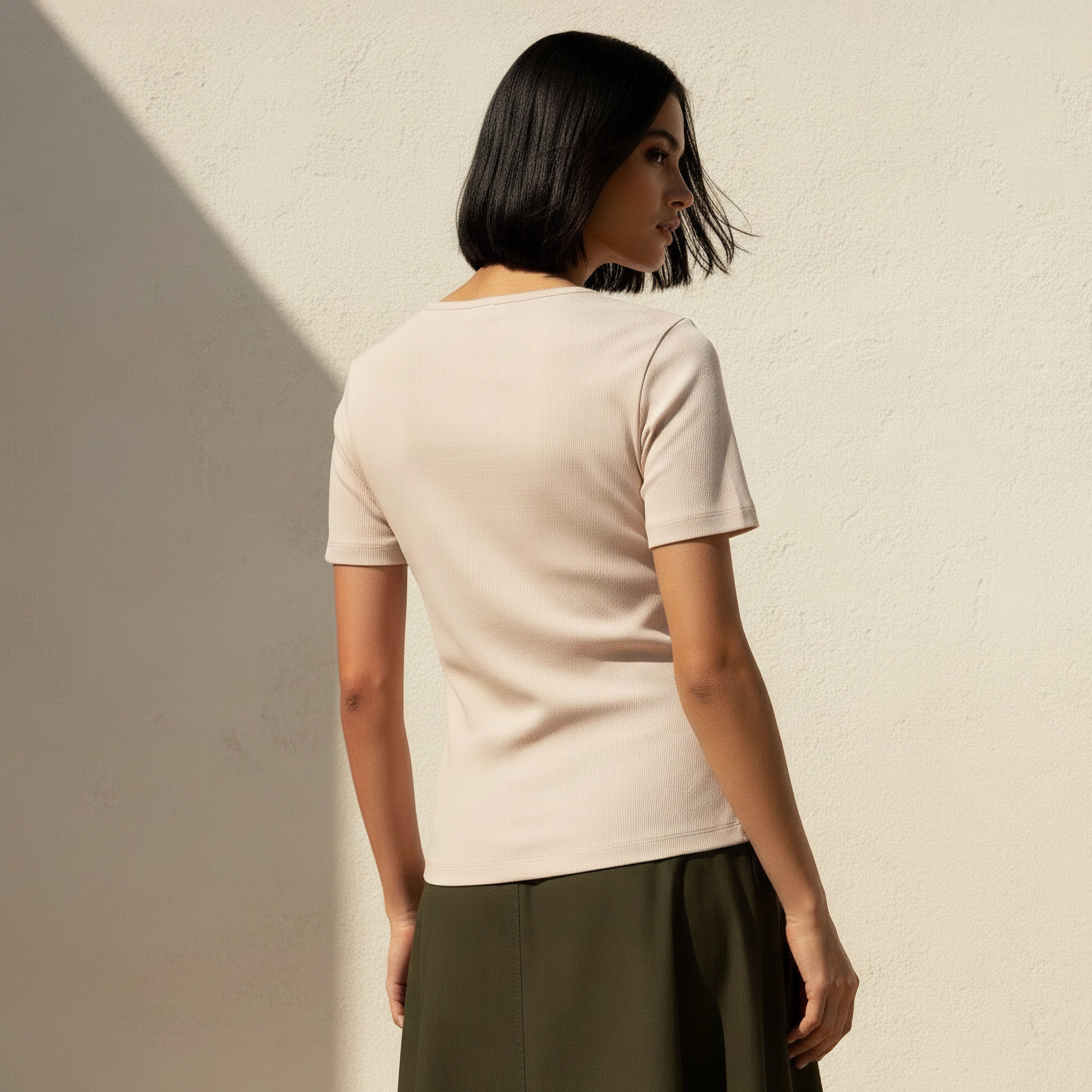 تيشيرت بملمس مضلع بارز-women-clothing-tshirts-image-4
