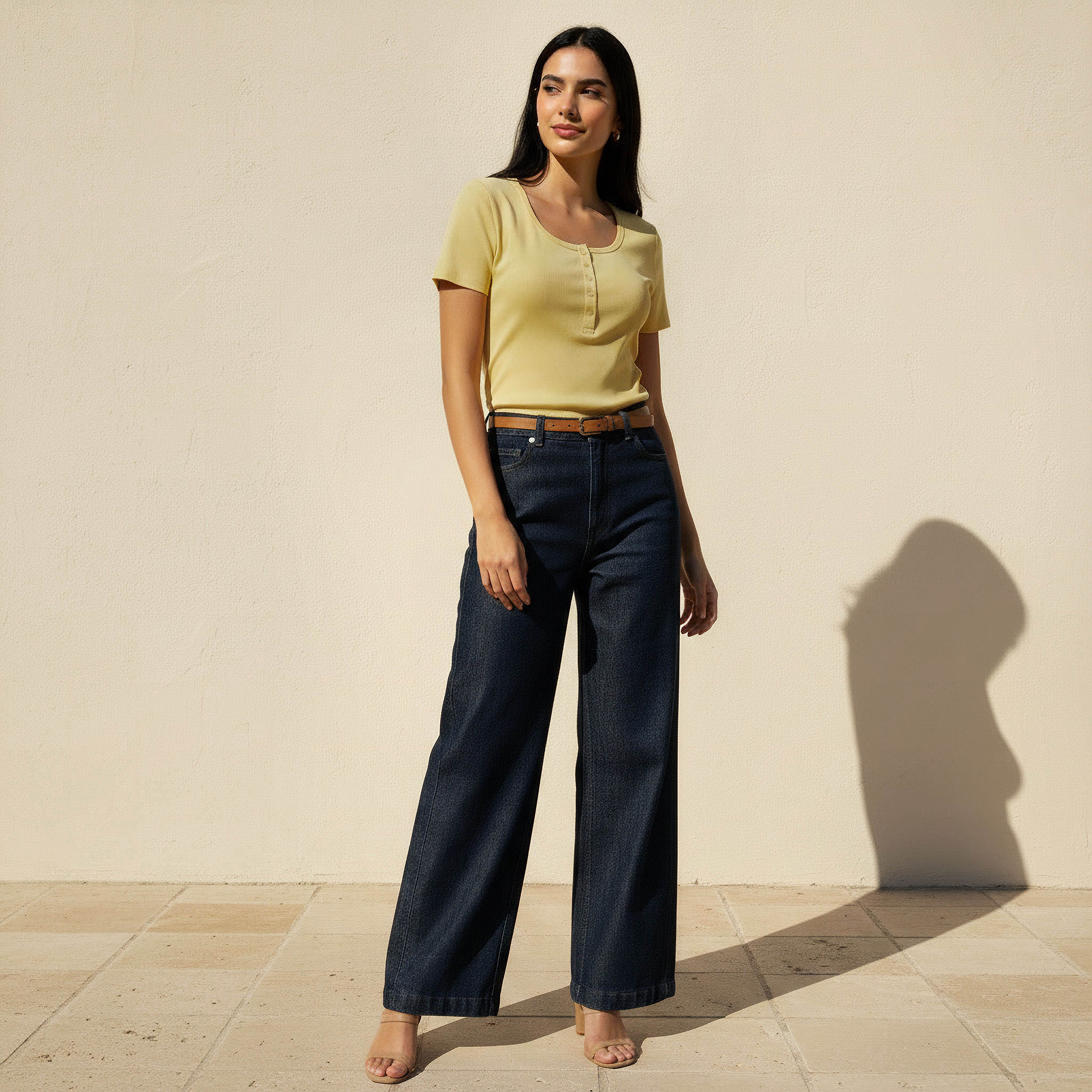 تيشيرت بملمس مضلع بارز-women-clothing-tshirts-image-3