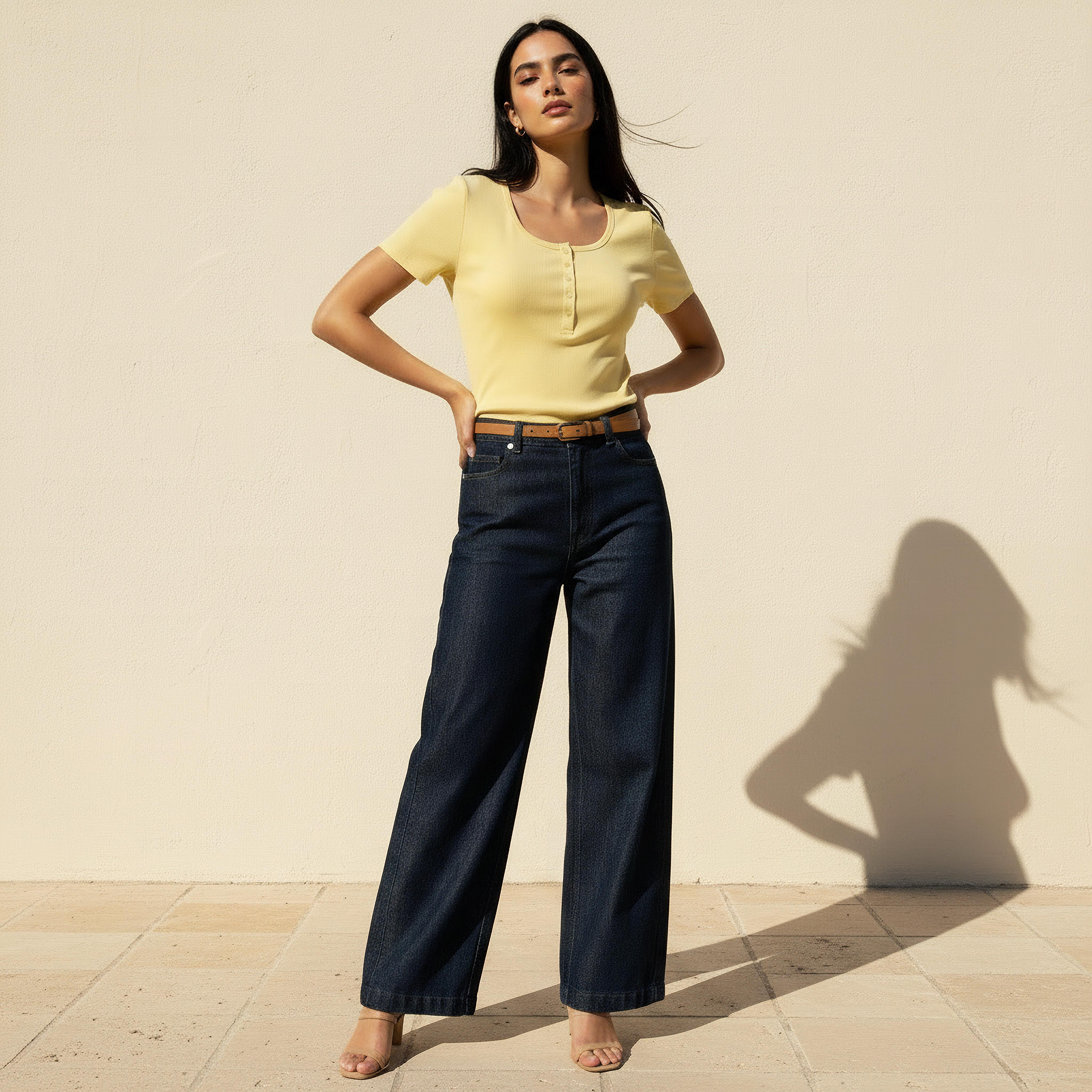تيشيرت بملمس مضلع بارز-women-clothing-tshirts-image-5