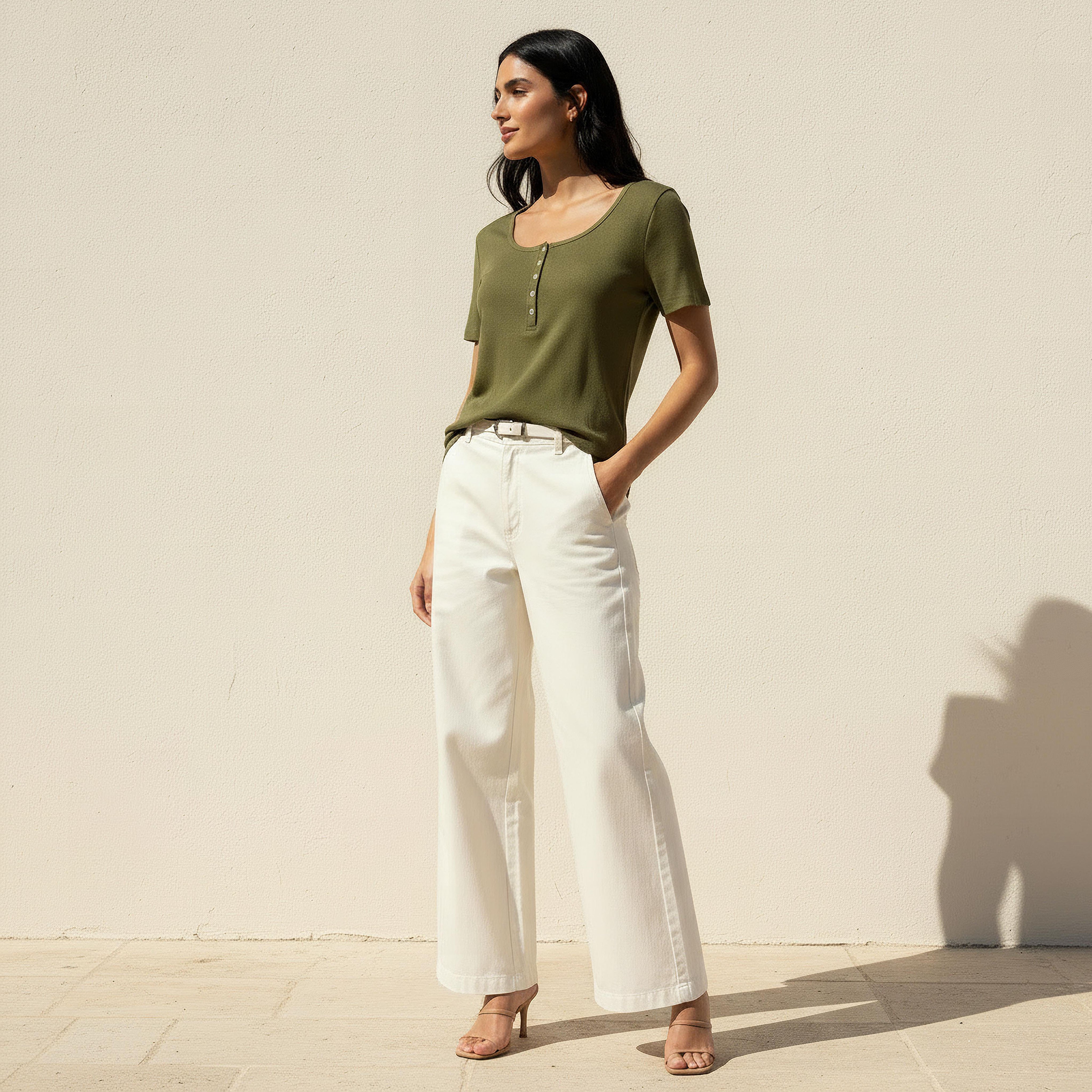 تيشيرت بملمس مضلع بارز-women-clothing-tshirts-image-3