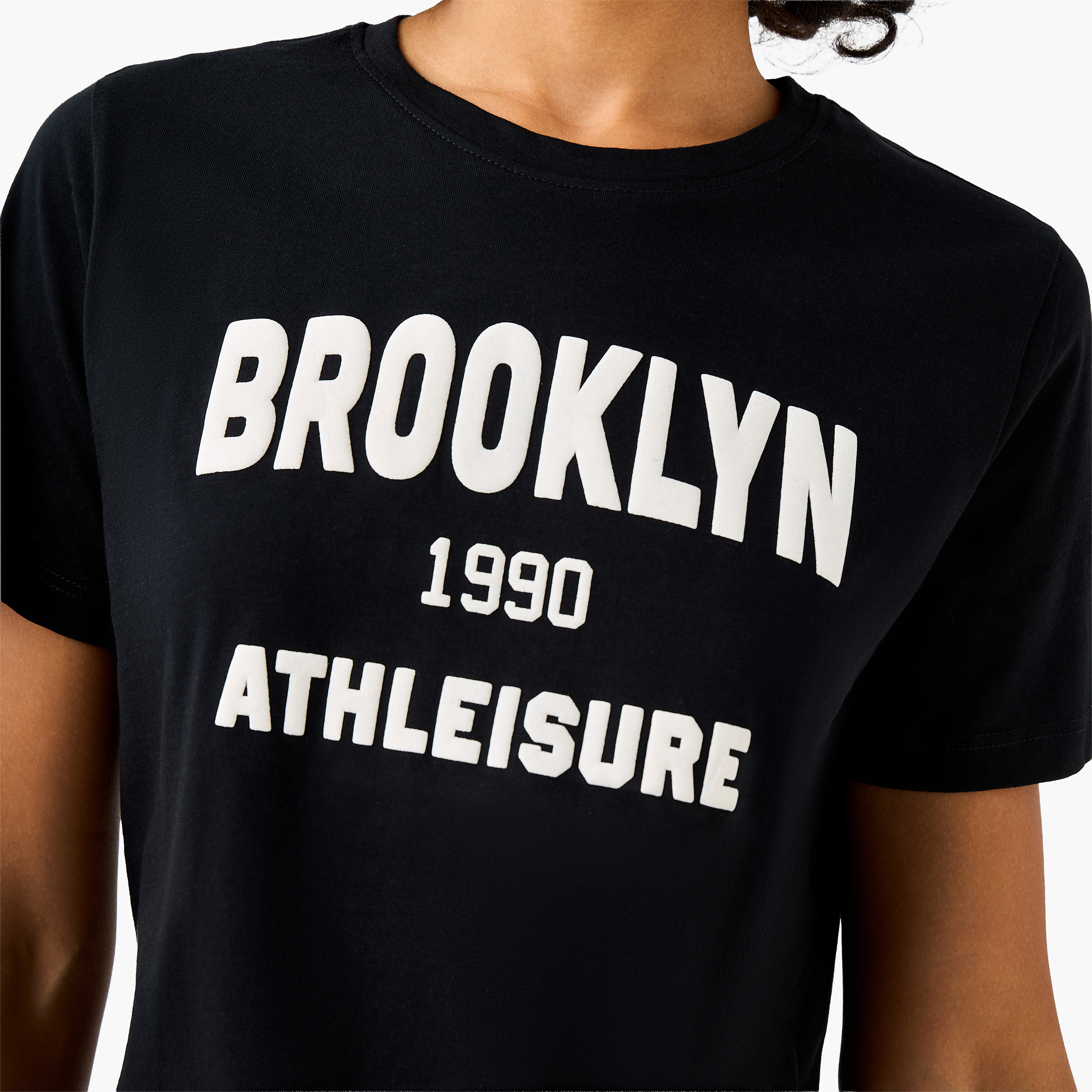 Regular Fit Cotton T-shirt with Print-women-clothing-tshirts-image-4