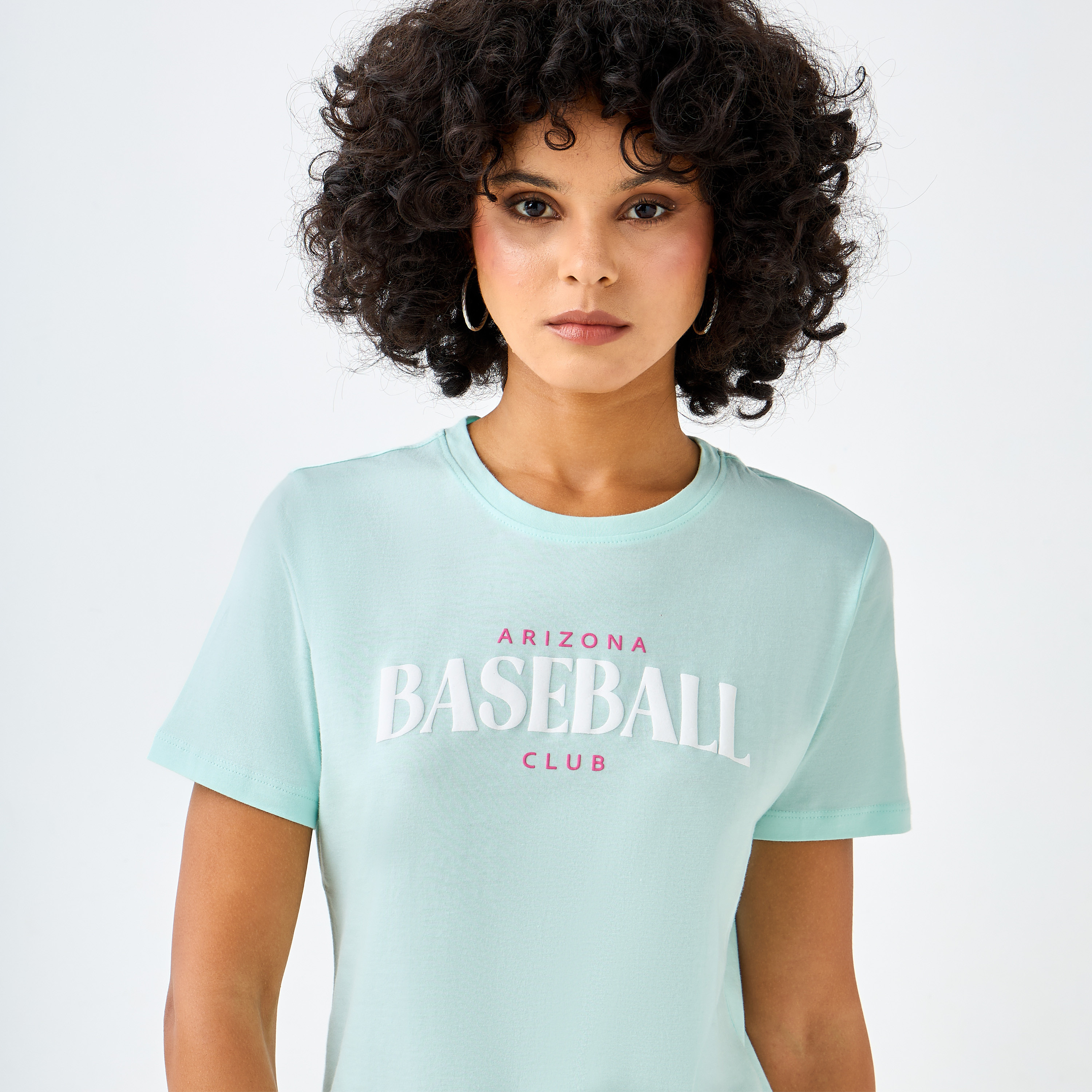 Regular Fit Cotton T-shirt with Varsity Print-women-clothing-tshirts-image-5